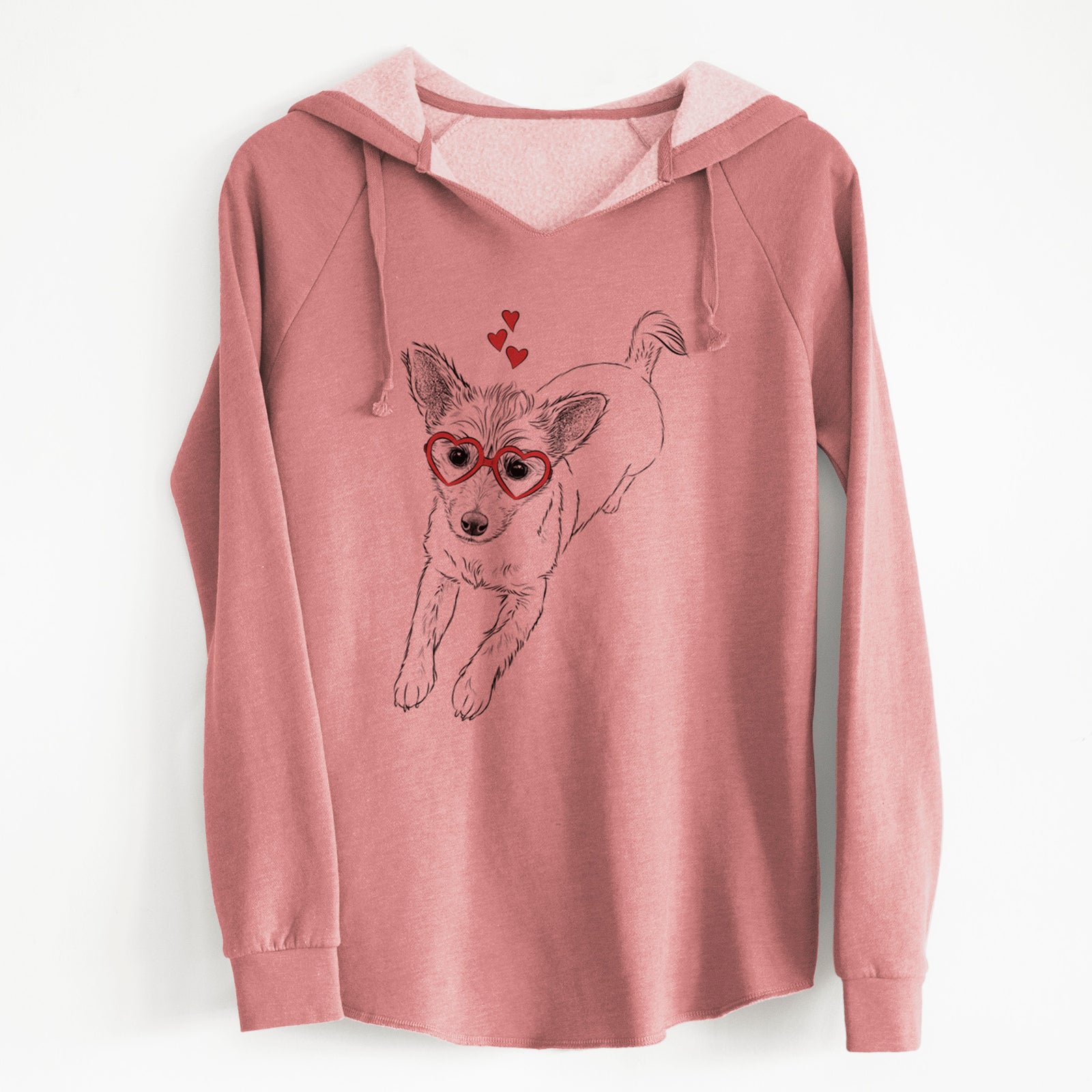 Valentine Maisie the Terrier Mix - Cali Wave Hooded Sweatshirt