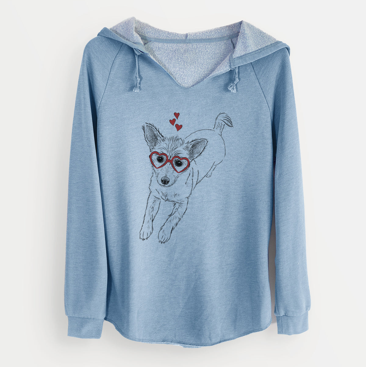 Valentine Maisie the Terrier Mix - Cali Wave Hooded Sweatshirt