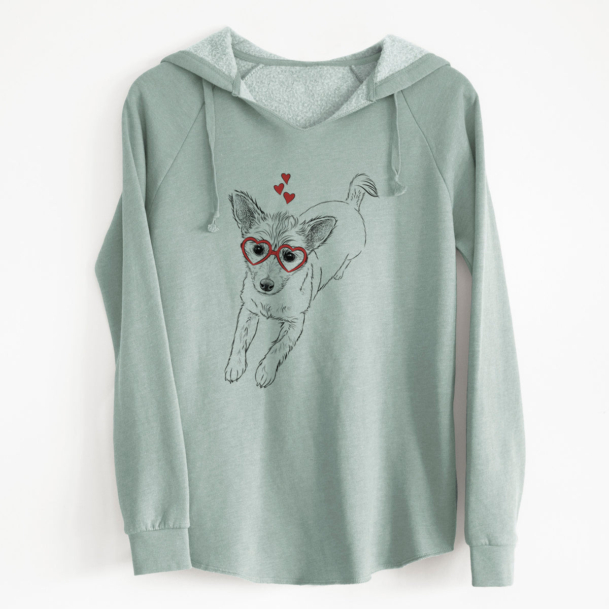 Valentine Maisie the Terrier Mix - Cali Wave Hooded Sweatshirt