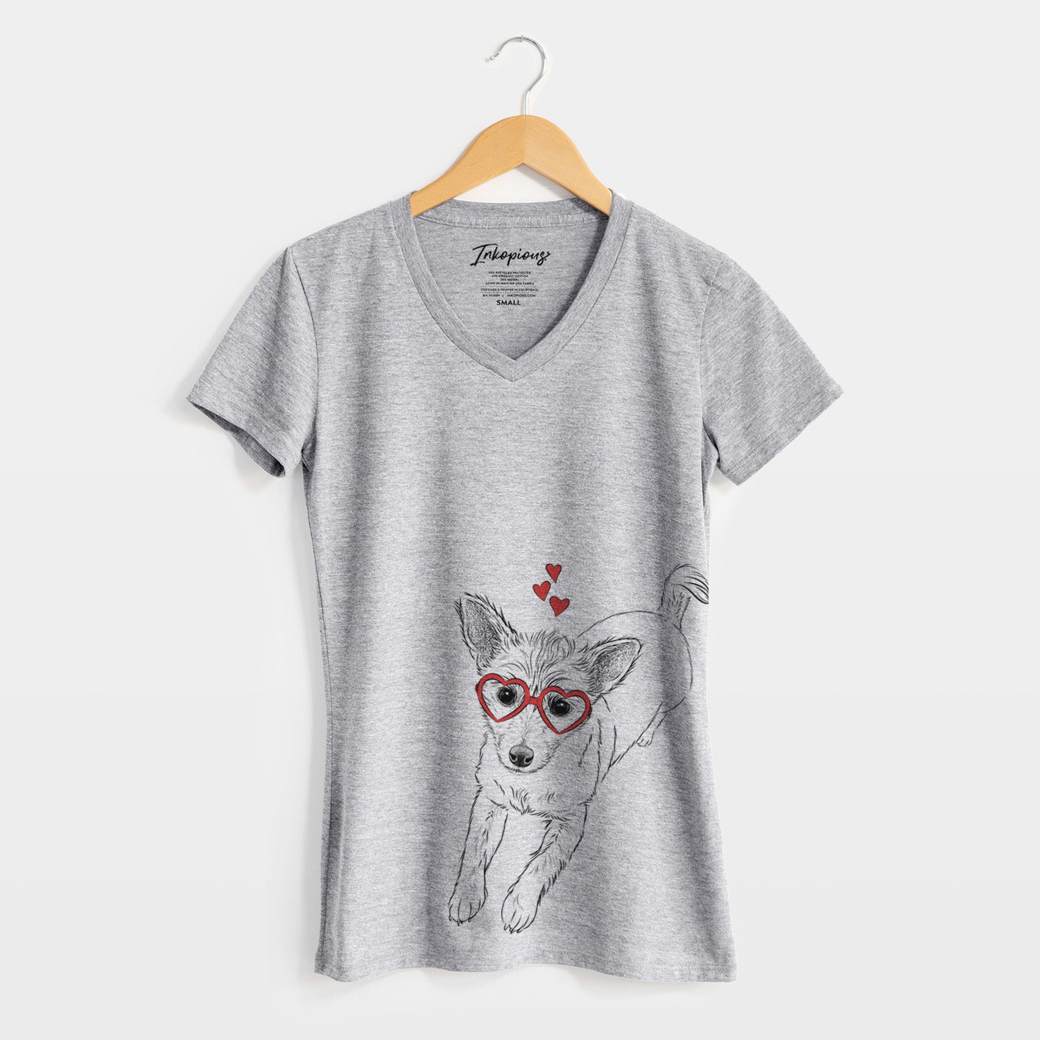 Valentine Maisie the Terrier Mix - Women's Perfect V-neck Shirt