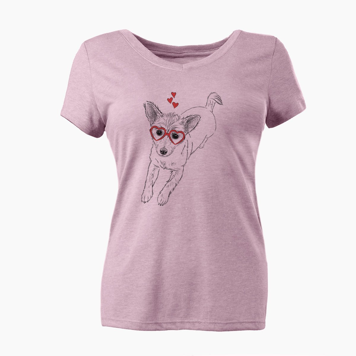 Valentine Maisie the Terrier Mix - Women's Perfect V-neck Shirt
