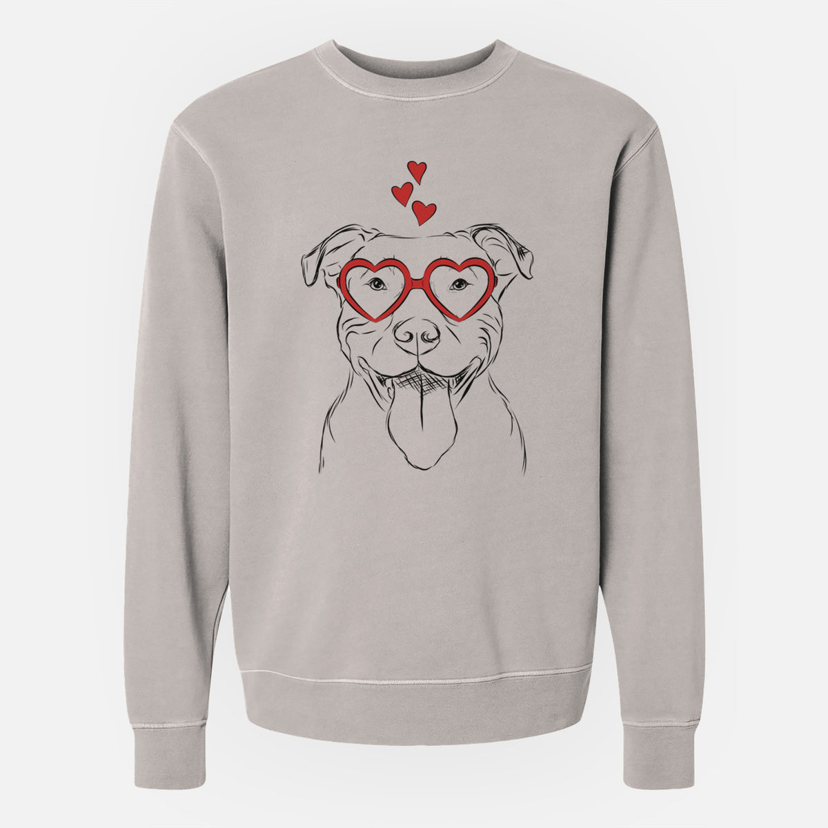 Valentine Major the Pitbull - Unisex Pigment Dyed Crew Sweatshirt