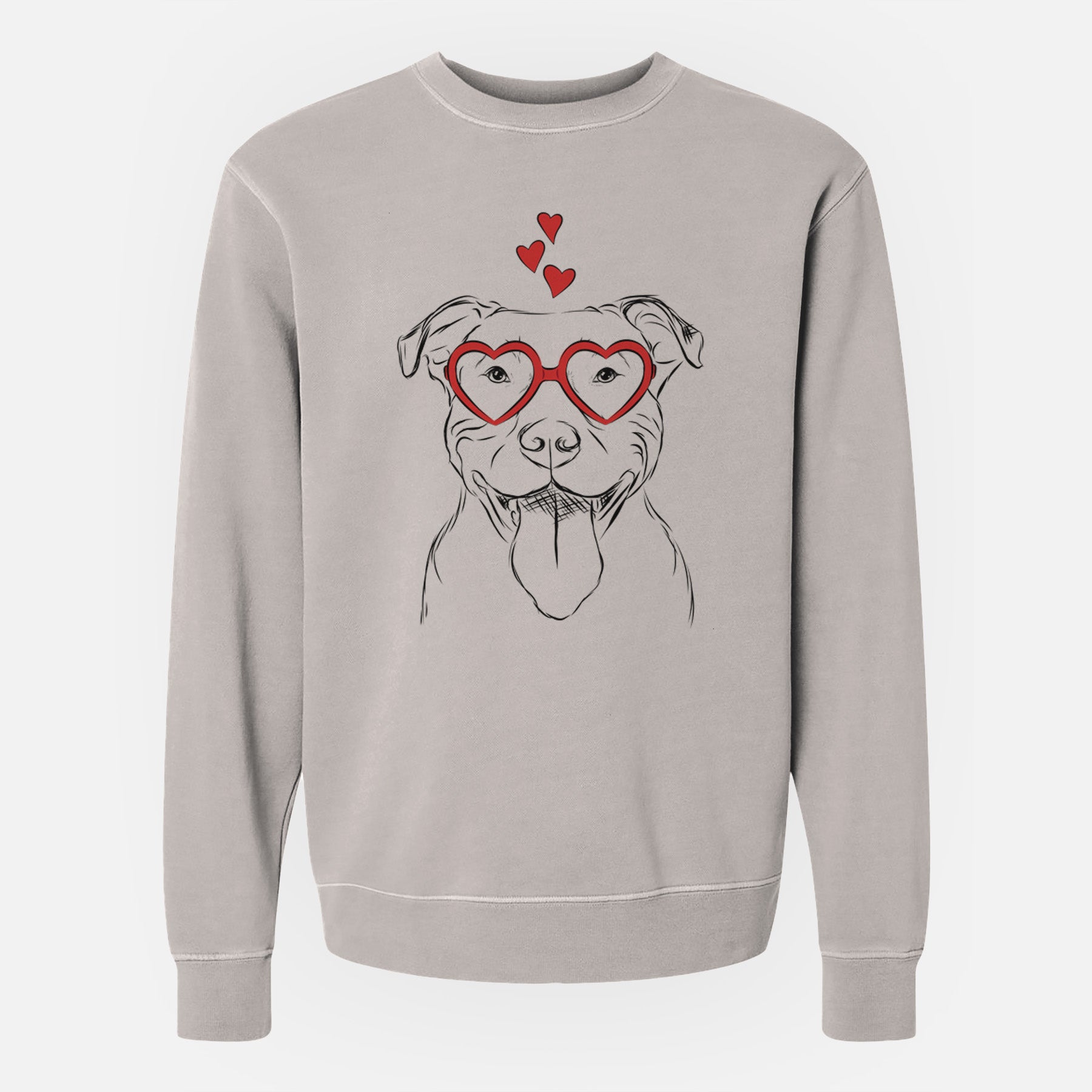 Valentine Major the Pitbull - Unisex Pigment Dyed Crew Sweatshirt