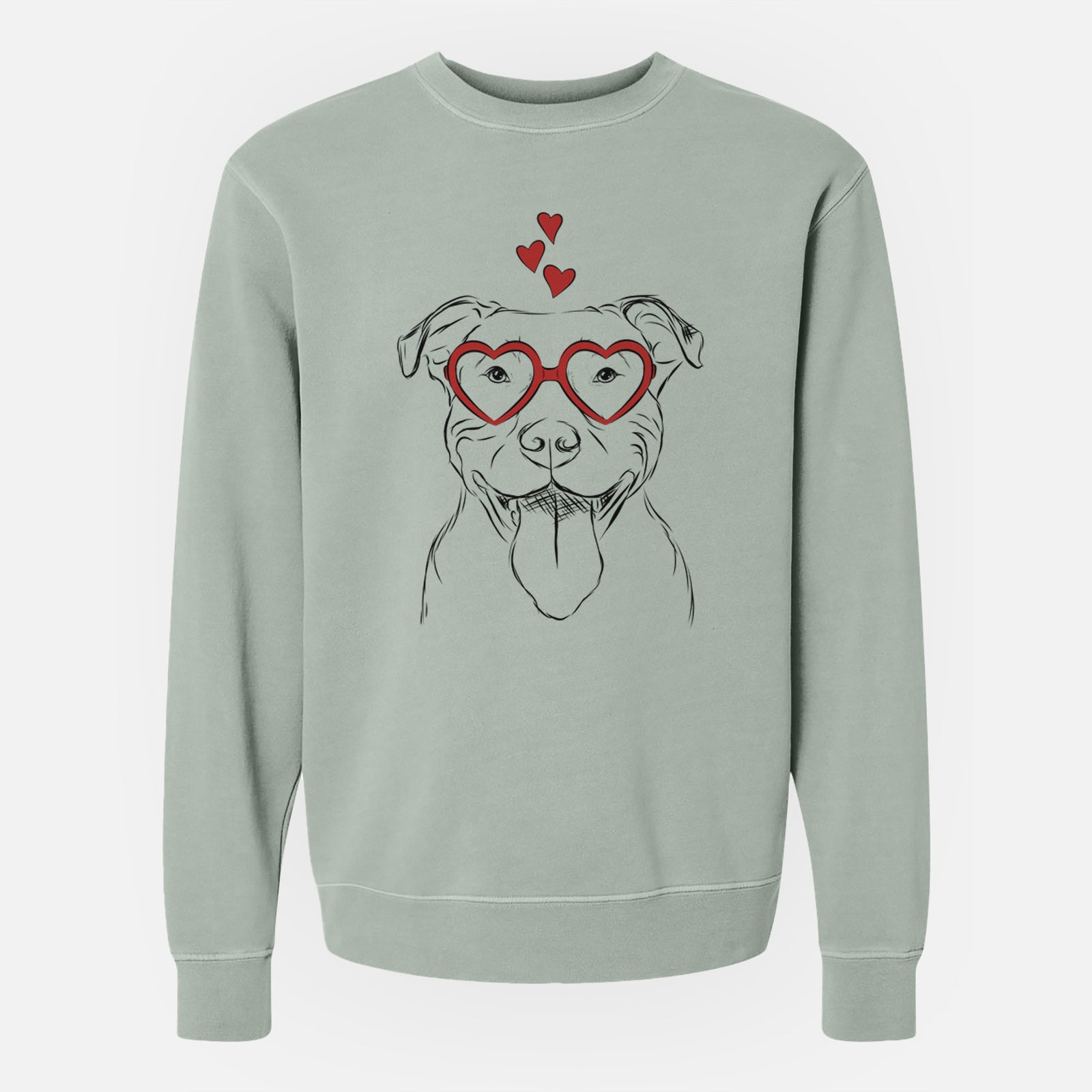 Valentine Major the Pitbull - Unisex Pigment Dyed Crew Sweatshirt