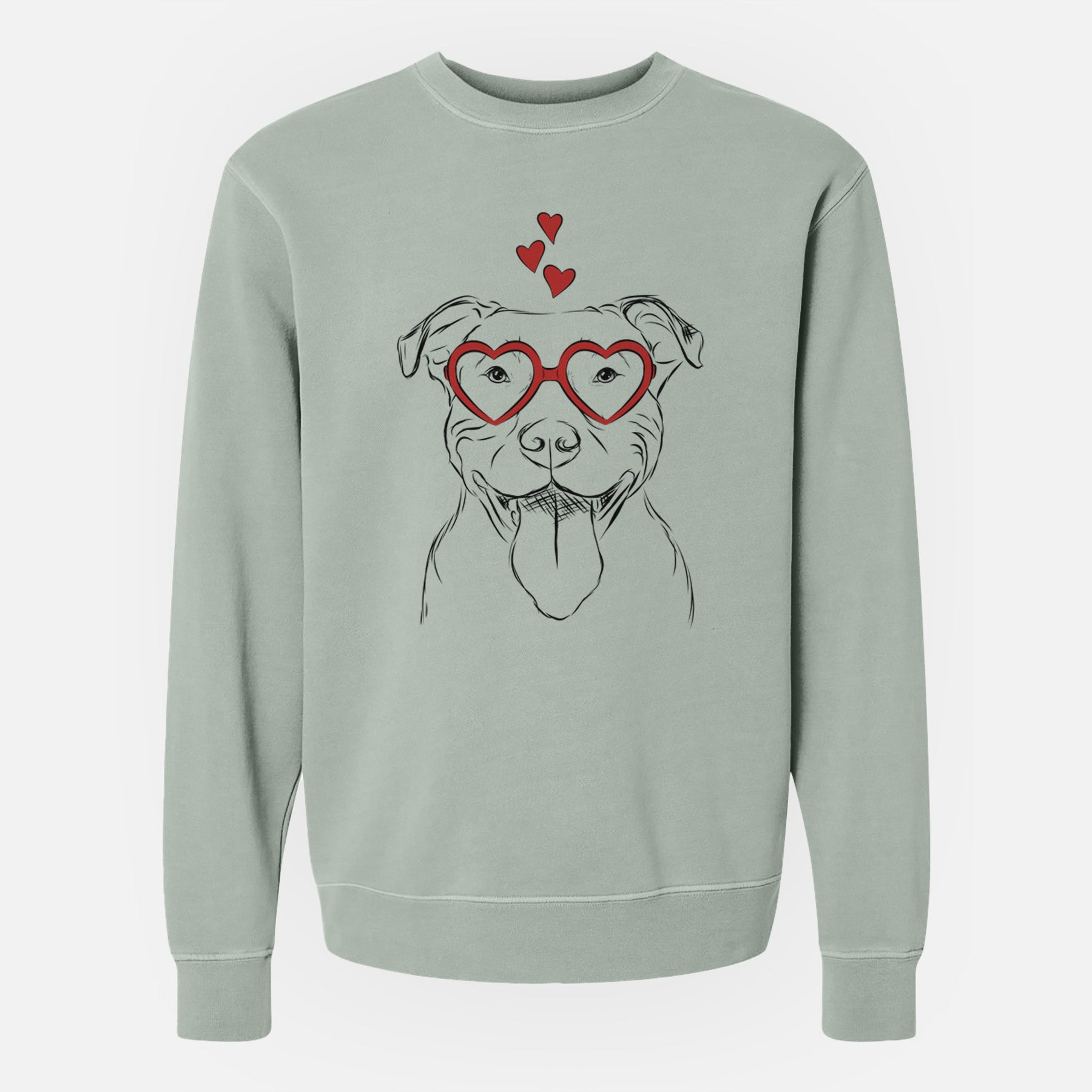 Valentine Major the Pitbull - Unisex Pigment Dyed Crew Sweatshirt