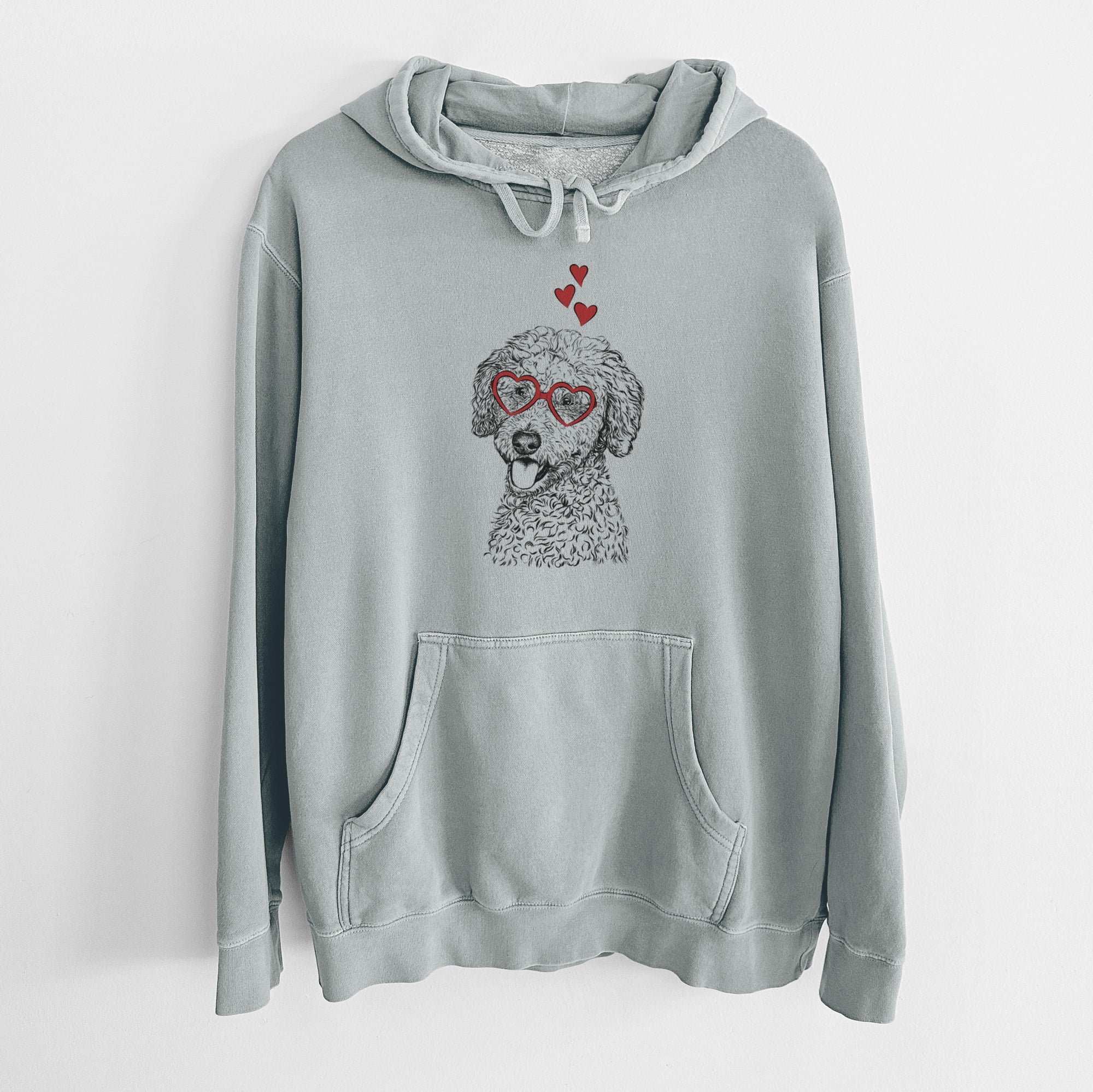 Valentine Marlow the Goldendoodle - Unisex Pigment Dyed Hoodie