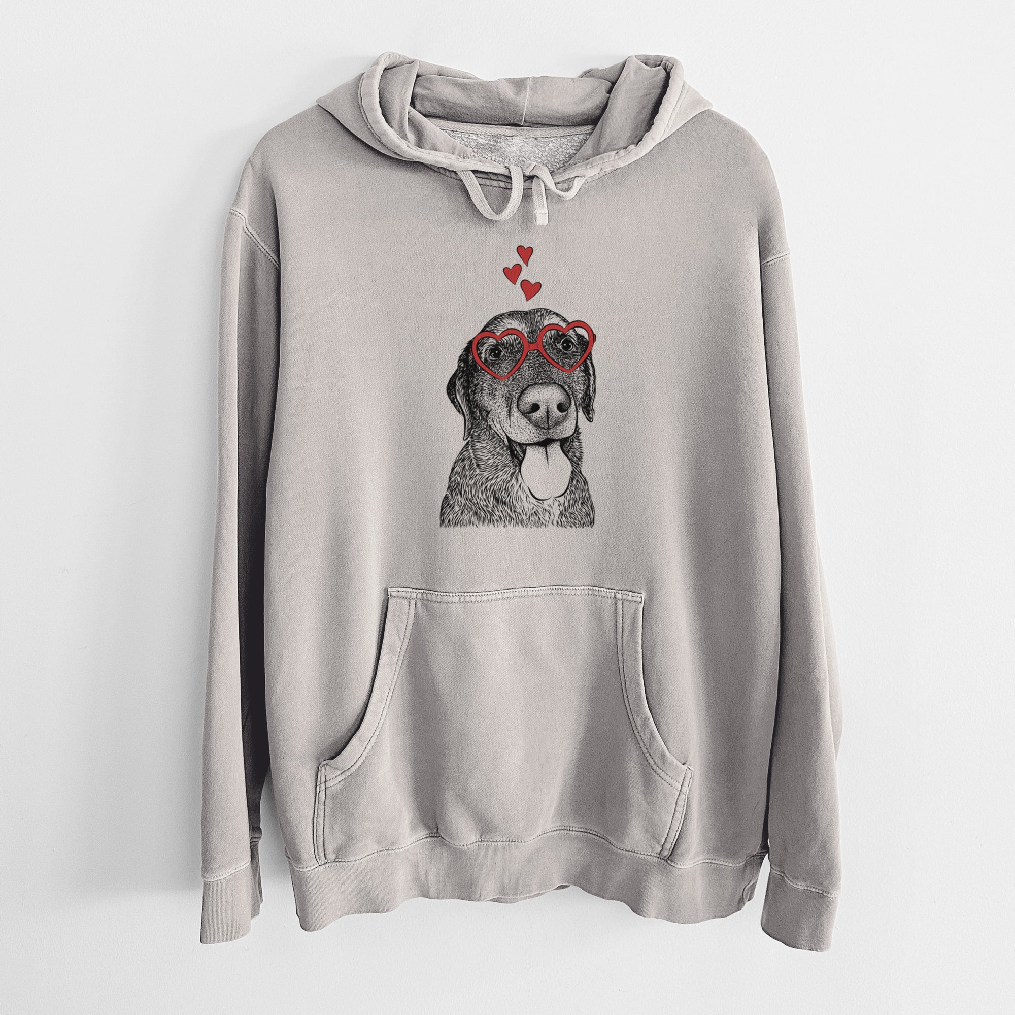 Valentine Max the Labrador Retriever - Unisex Pigment Dyed Hoodie