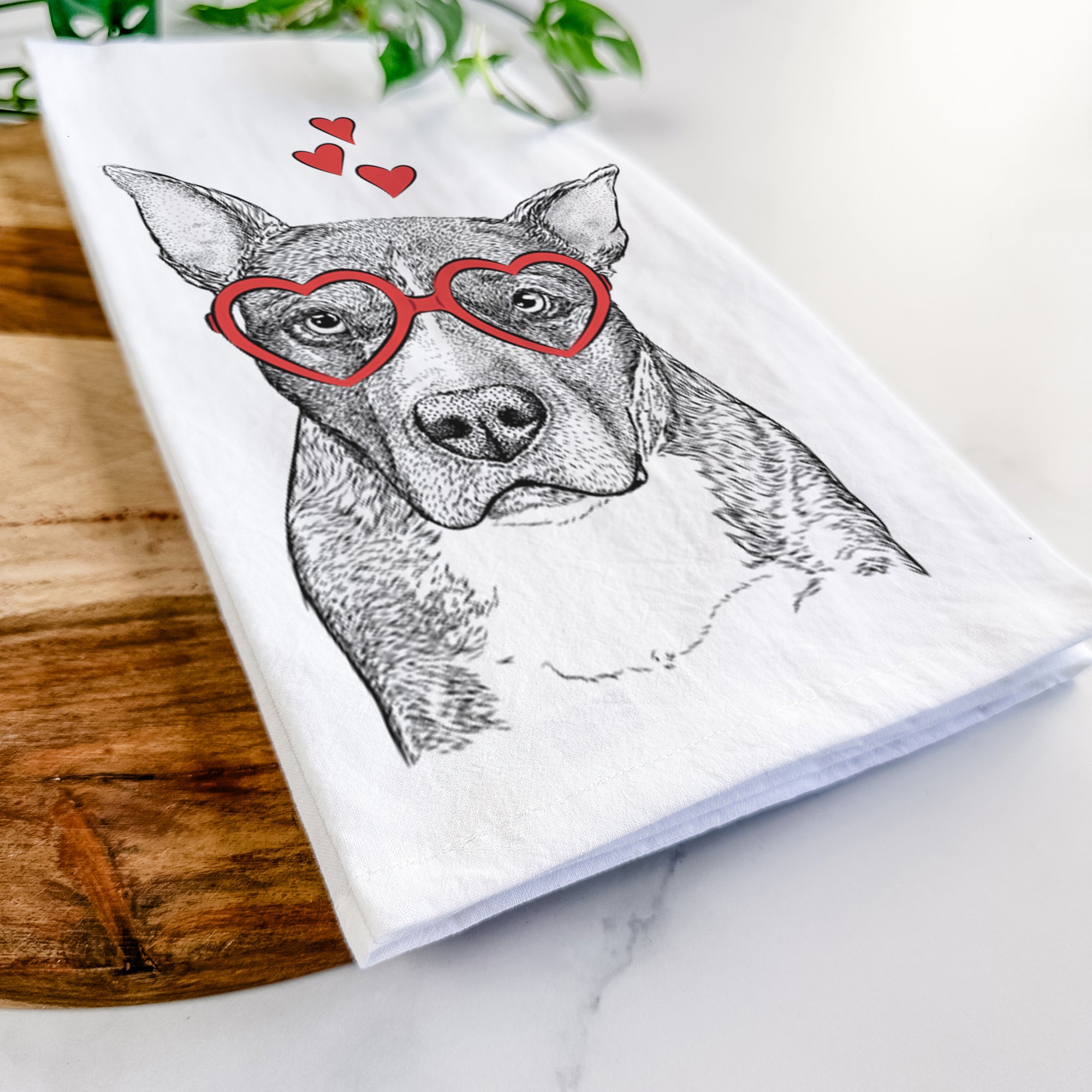 Mercy the Pitbull Tea Towel