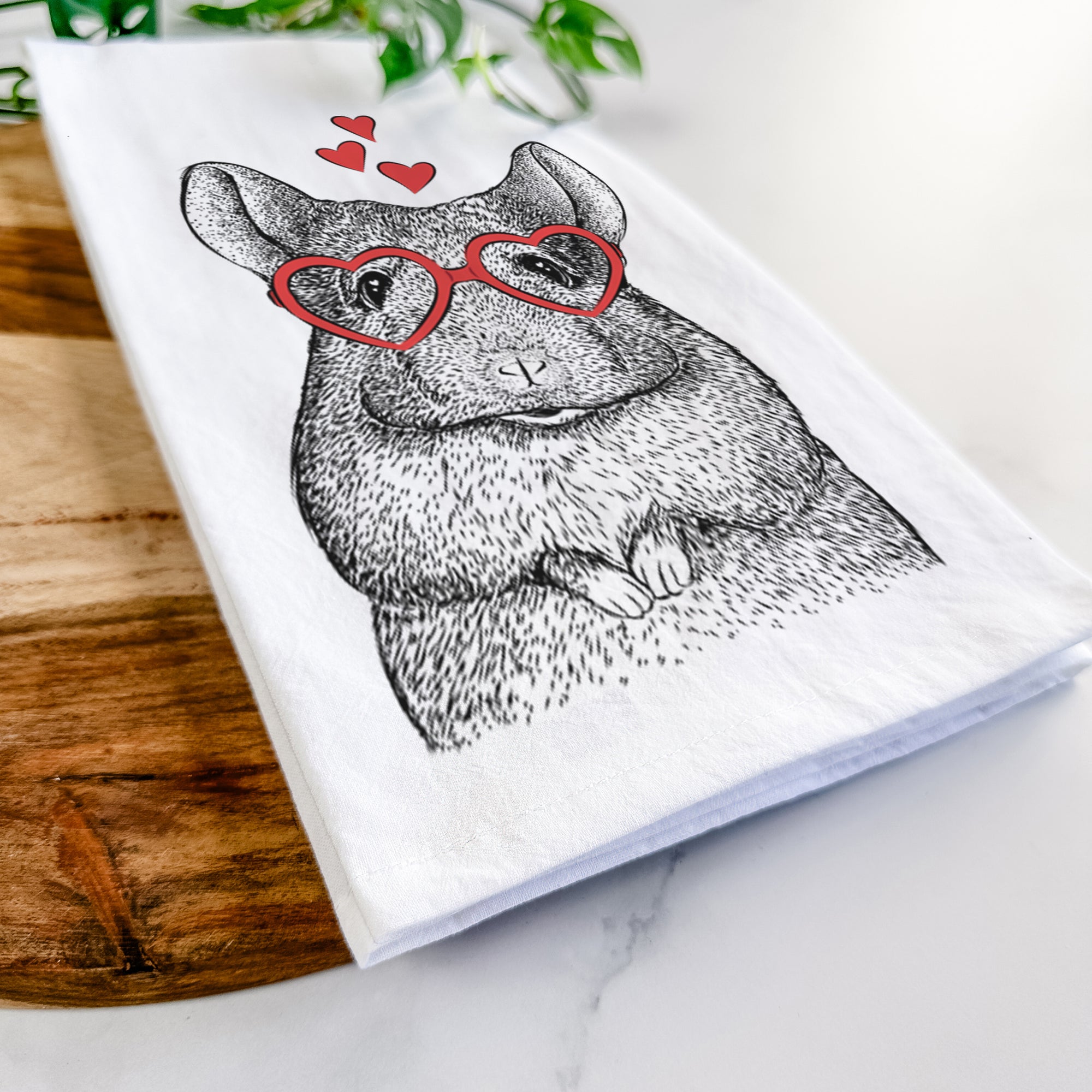 Mojo the Chinchilla Tea Towel