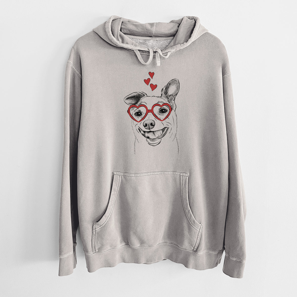 Valentine Mortimer the Mixed Breed - Unisex Pigment Dyed Hoodie