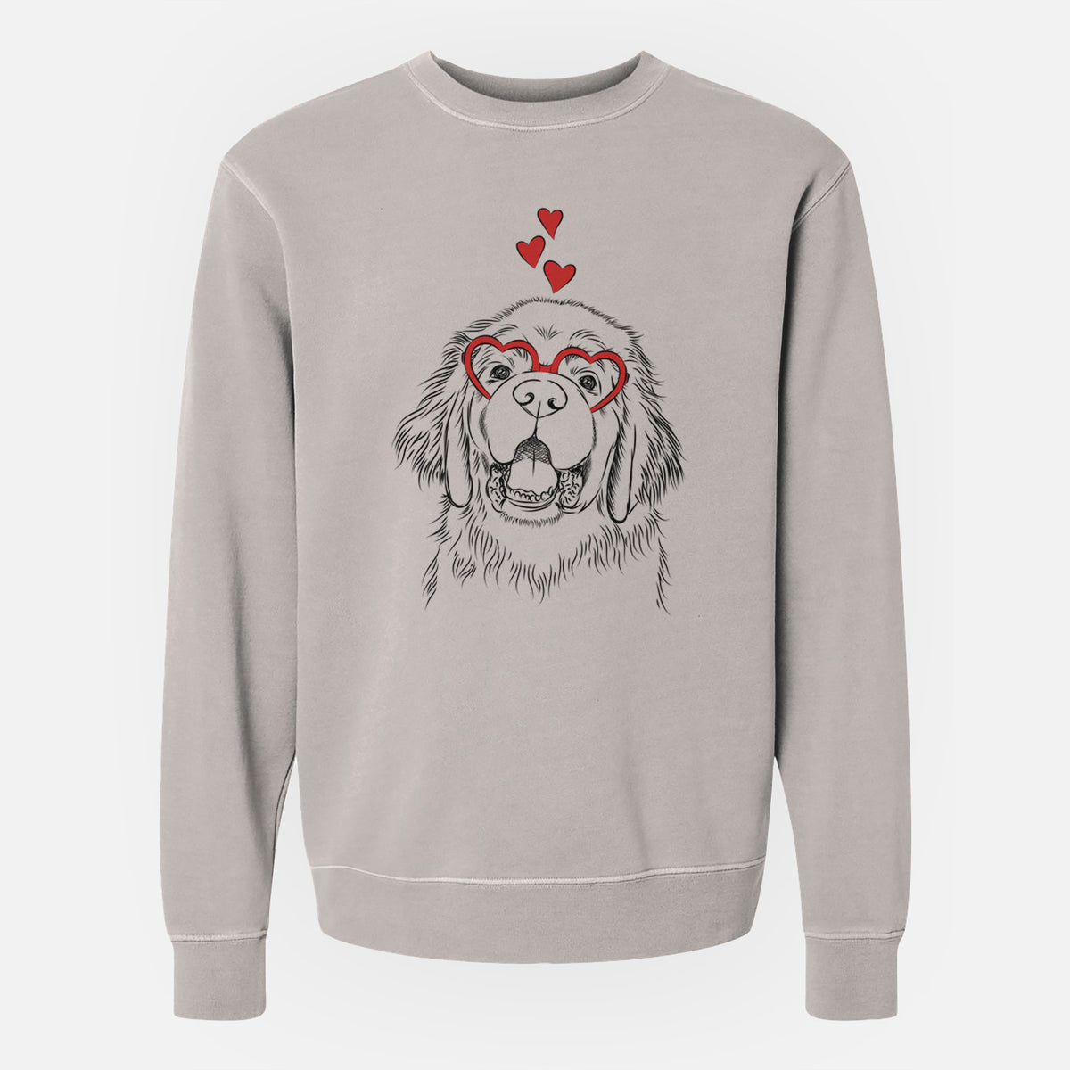 Valentine Mozart the Newfoundland - Unisex Pigment Dyed Crew Sweatshirt