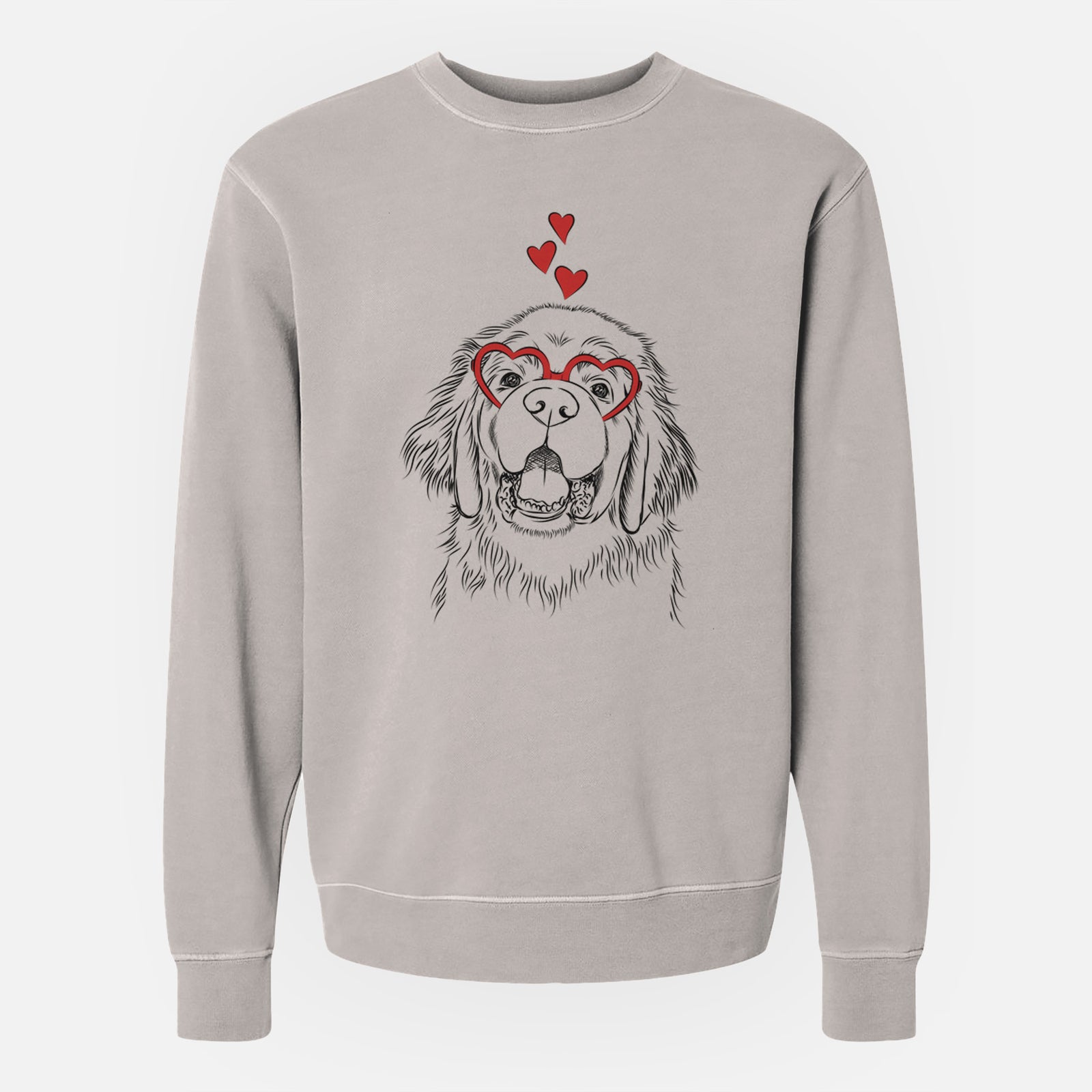 Valentine Mozart the Newfoundland - Unisex Pigment Dyed Crew Sweatshirt
