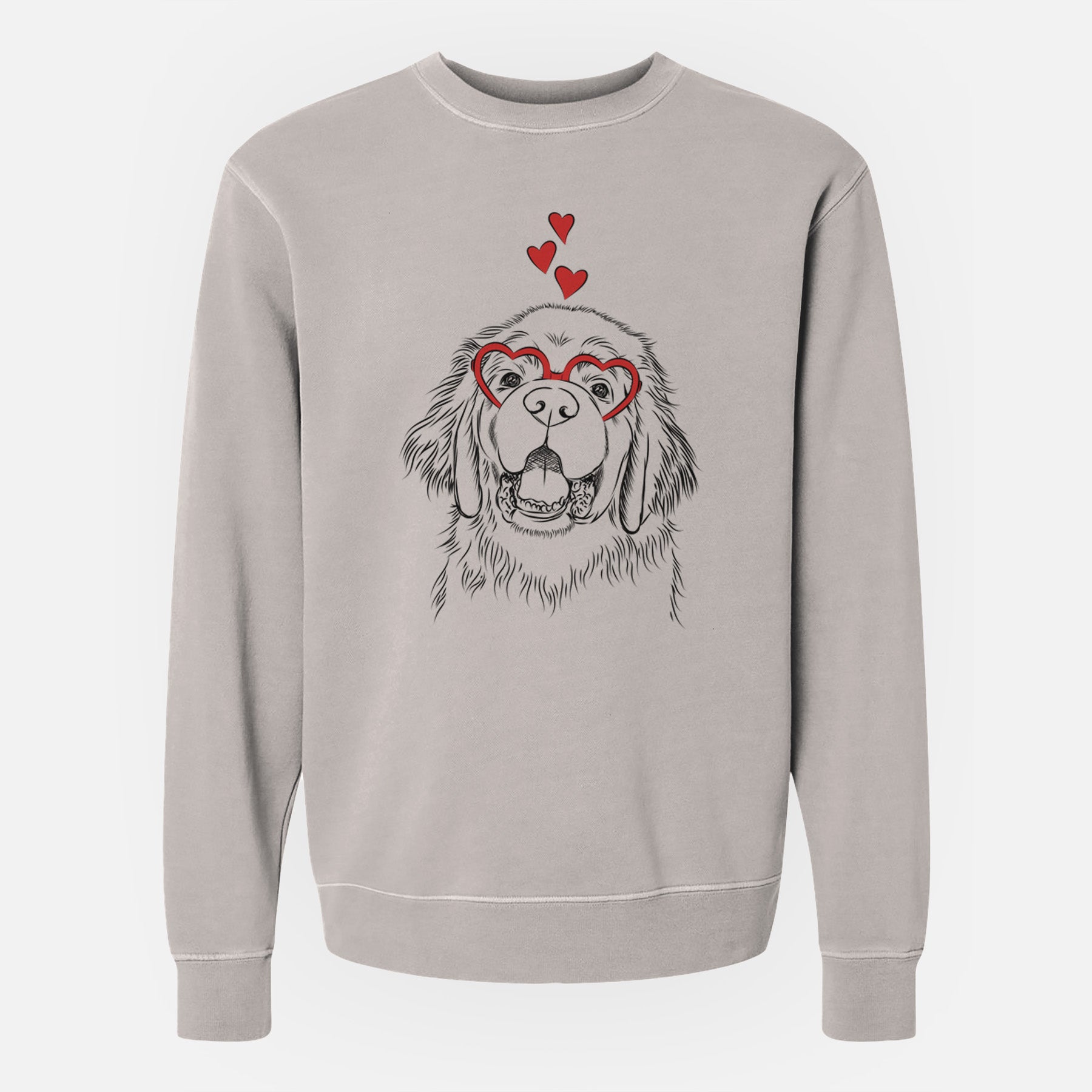 Valentine Mozart the Newfoundland - Unisex Pigment Dyed Crew Sweatshirt