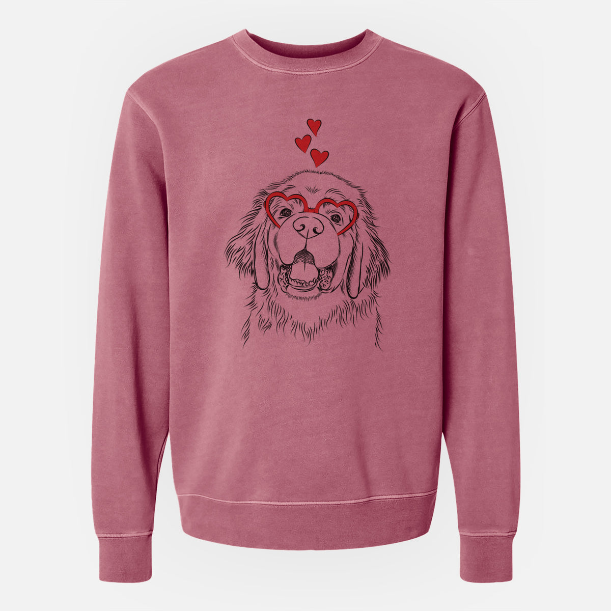 Valentine Mozart the Newfoundland - Unisex Pigment Dyed Crew Sweatshirt