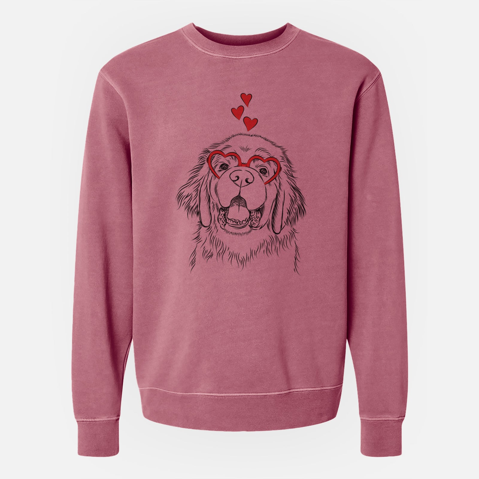 Valentine Mozart the Newfoundland - Unisex Pigment Dyed Crew Sweatshirt