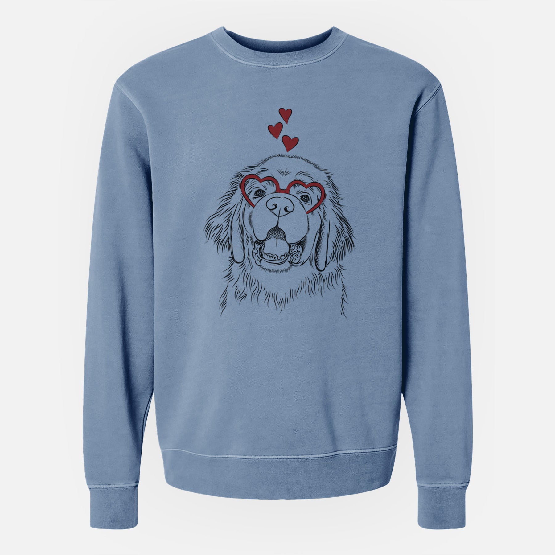 Valentine Mozart the Newfoundland - Unisex Pigment Dyed Crew Sweatshirt