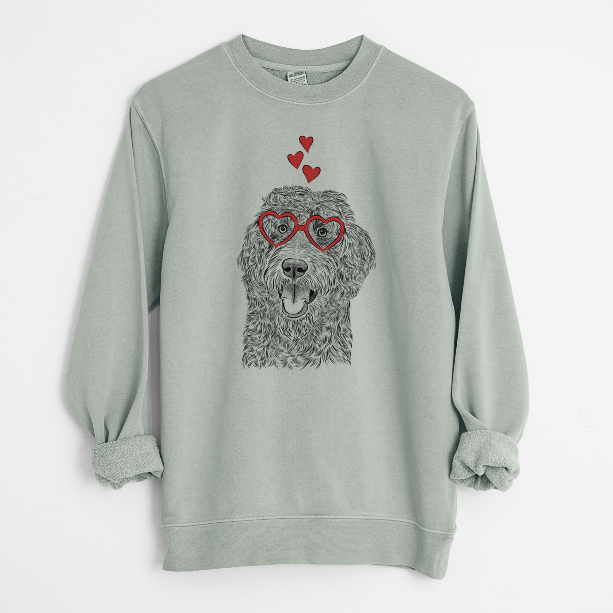 Valentine Murr Dog the Labradoodle - Unisex Pigment Dyed Crew Sweatshirt