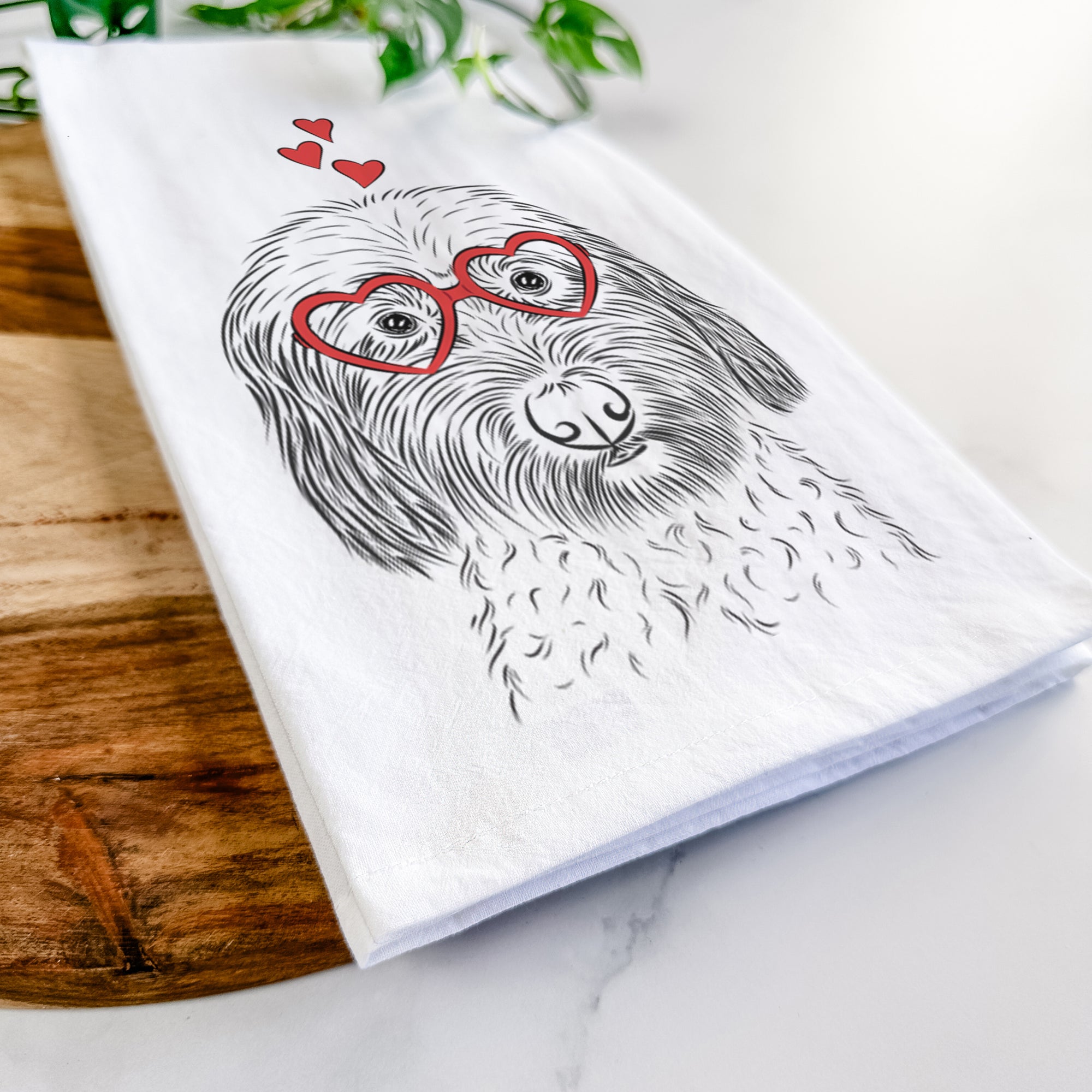 Niles the Soft Coated Wheaten Terrier Tea Towel