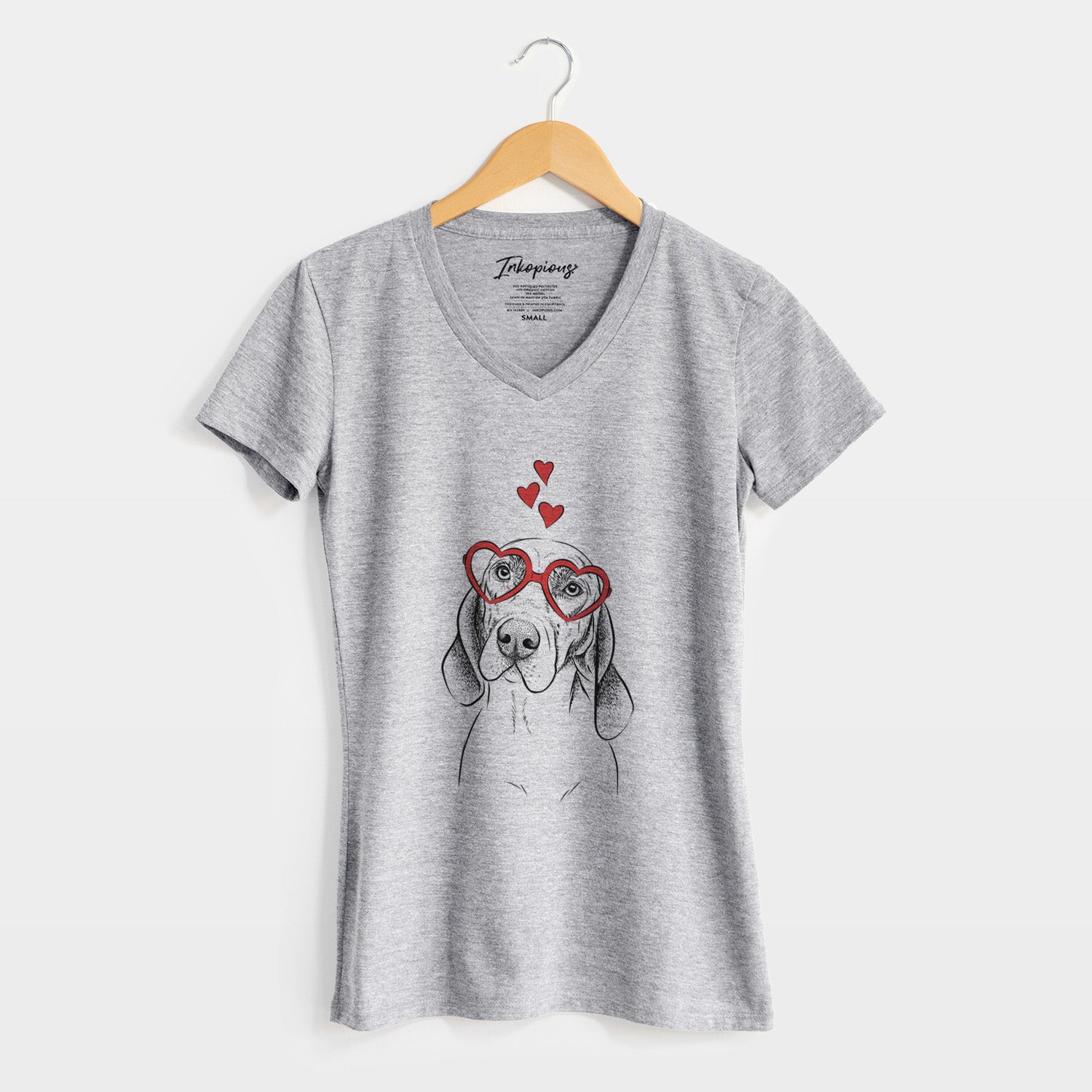 Valentine Norman the Plott Hound - Women's Perfect V-neck Shirt