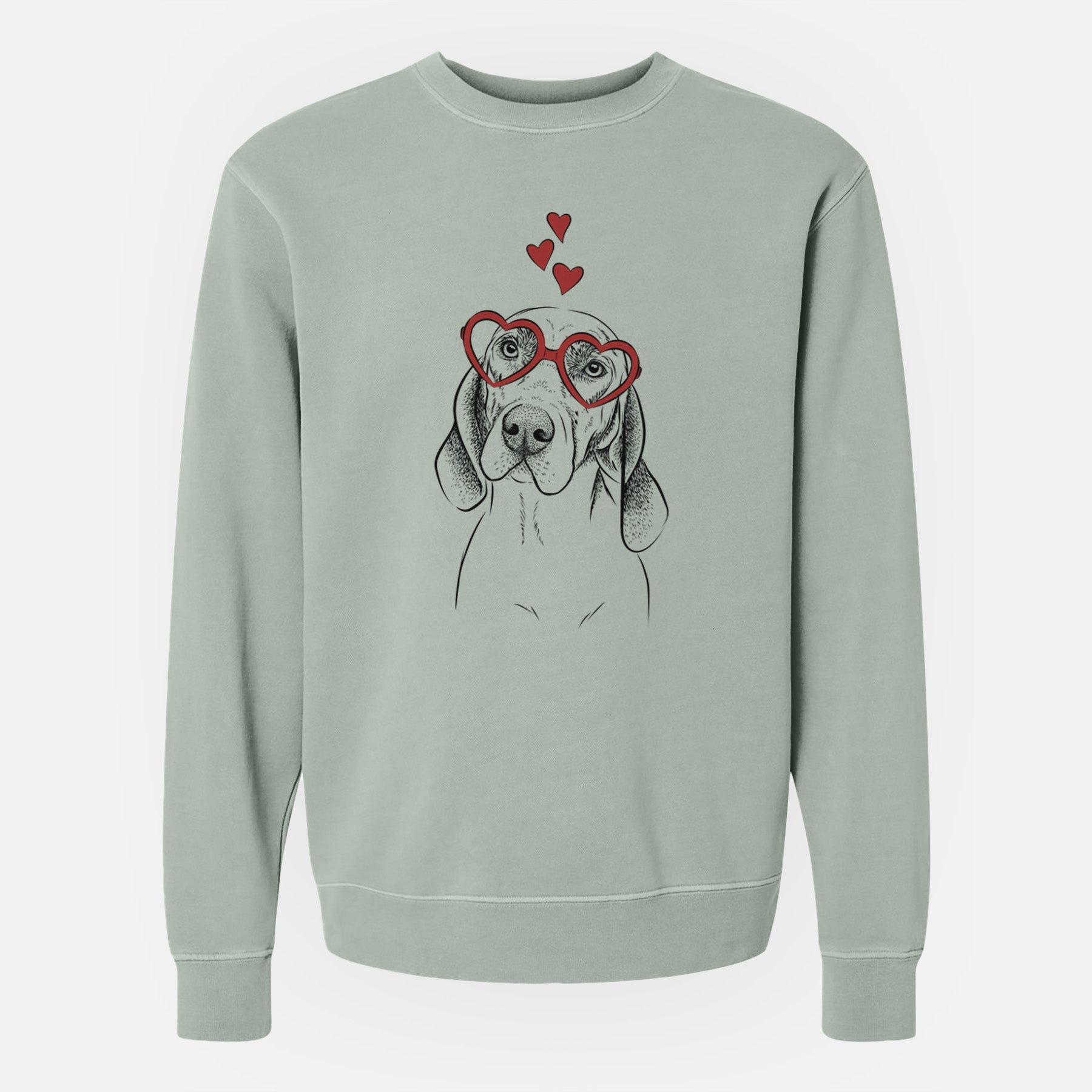 Valentine Norman the Plott Hound - Unisex Pigment Dyed Crew Sweatshirt