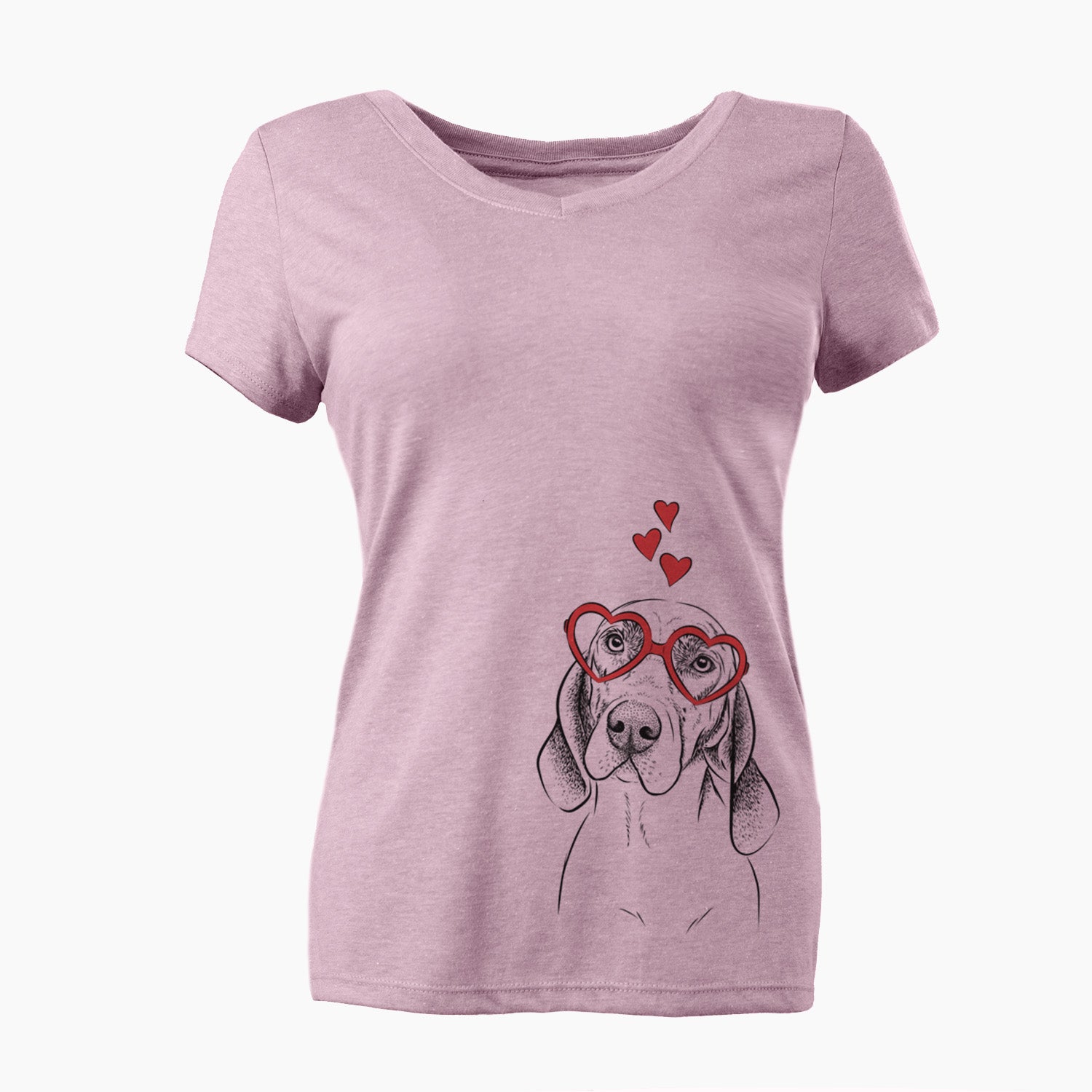 Valentine Norman the Plott Hound - Women's Perfect V-neck Shirt