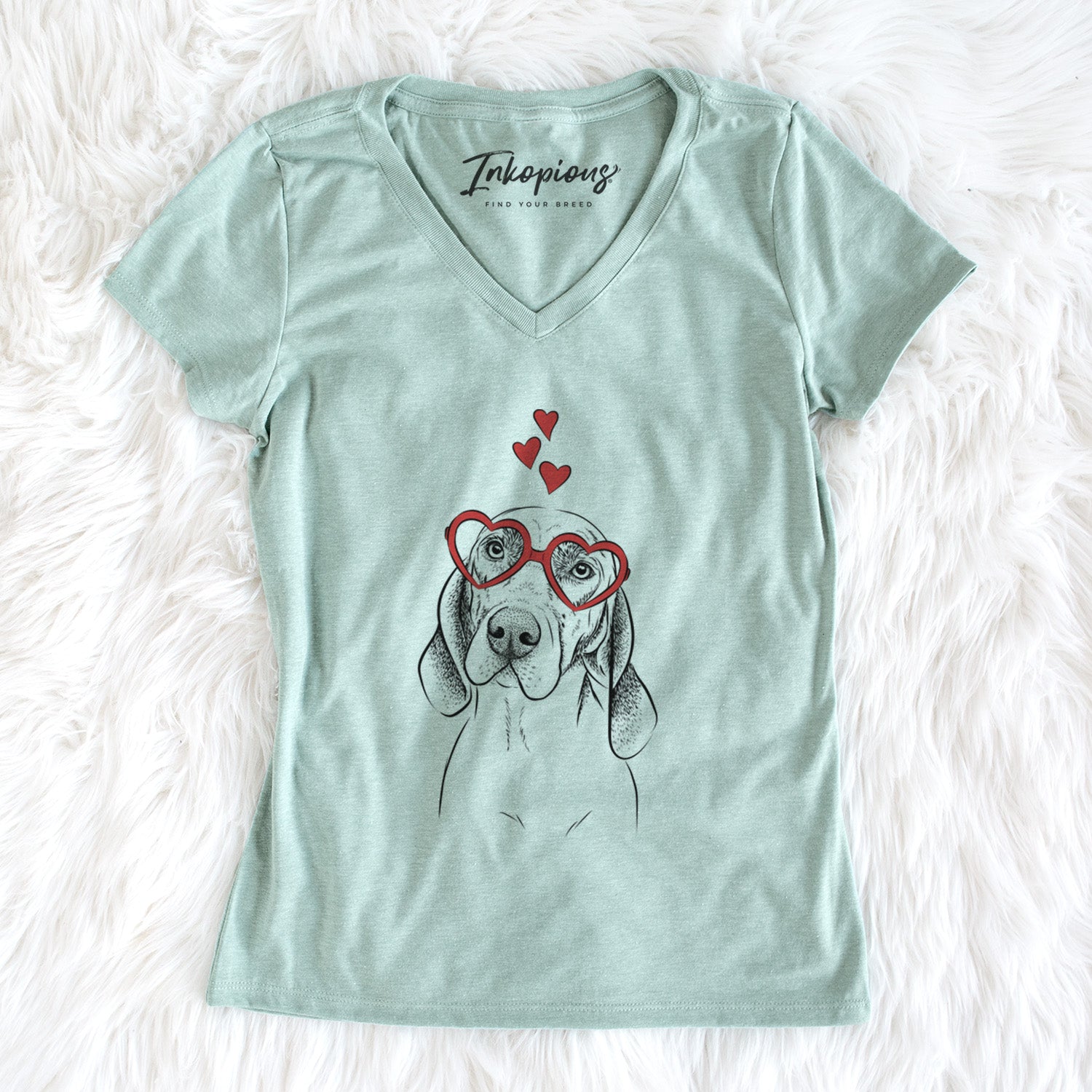 Valentine Norman the Plott Hound - Women's Perfect V-neck Shirt