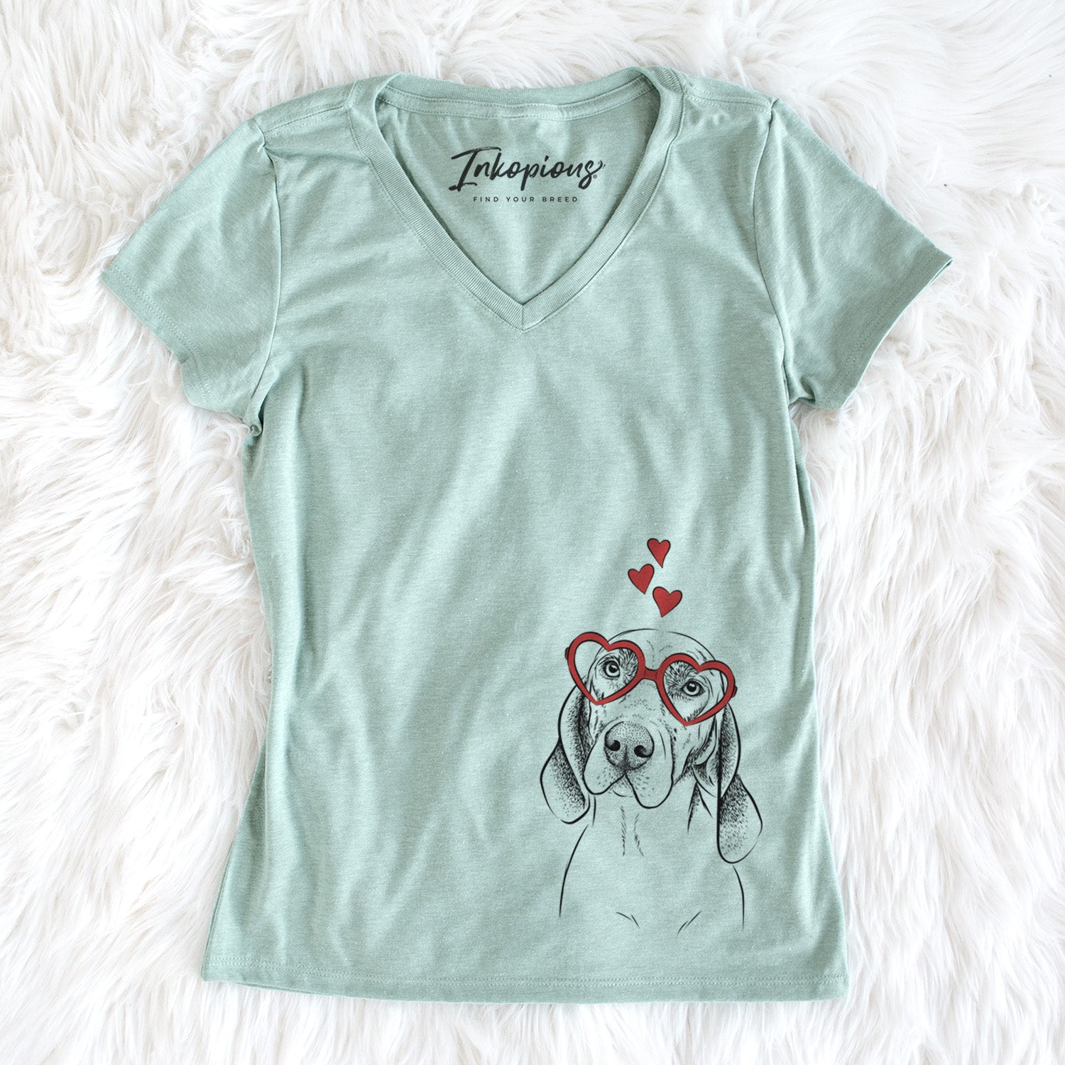 Valentine Norman the Plott Hound - Women's Perfect V-neck Shirt