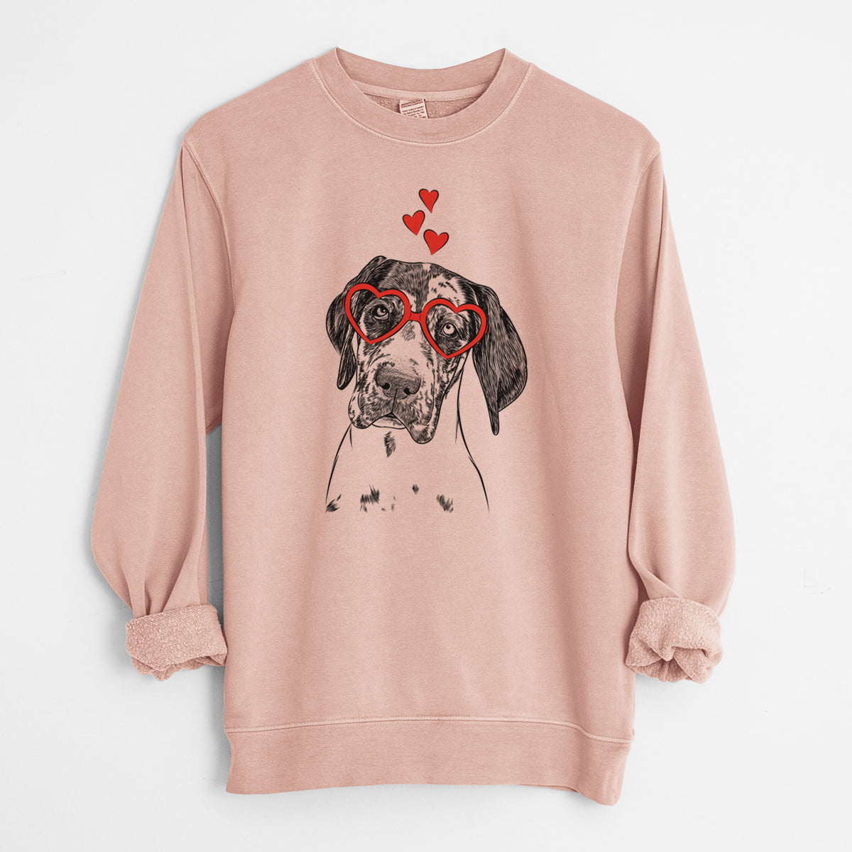 Valentine Nyx the Great Dane - Unisex Pigment Dyed Crew Sweatshirt