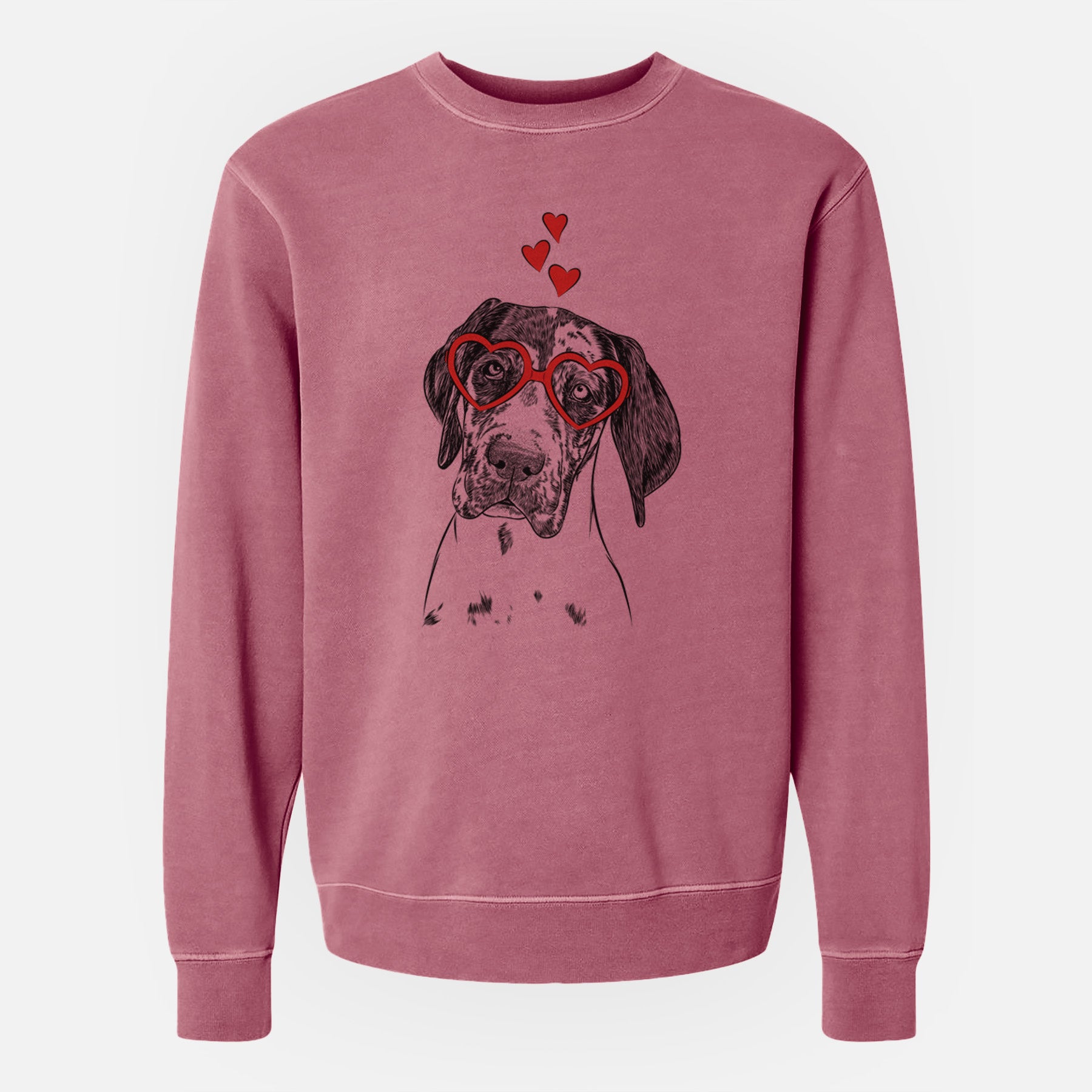 Valentine Nyx the Great Dane - Unisex Pigment Dyed Crew Sweatshirt