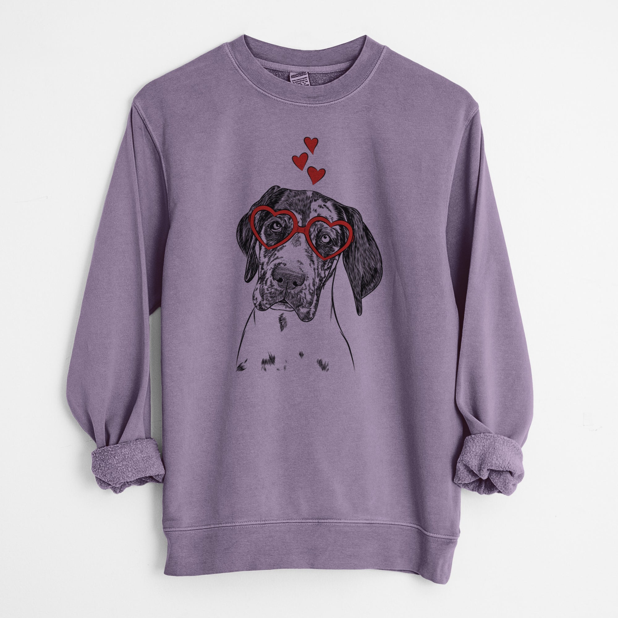 Valentine Nyx the Great Dane - Unisex Pigment Dyed Crew Sweatshirt