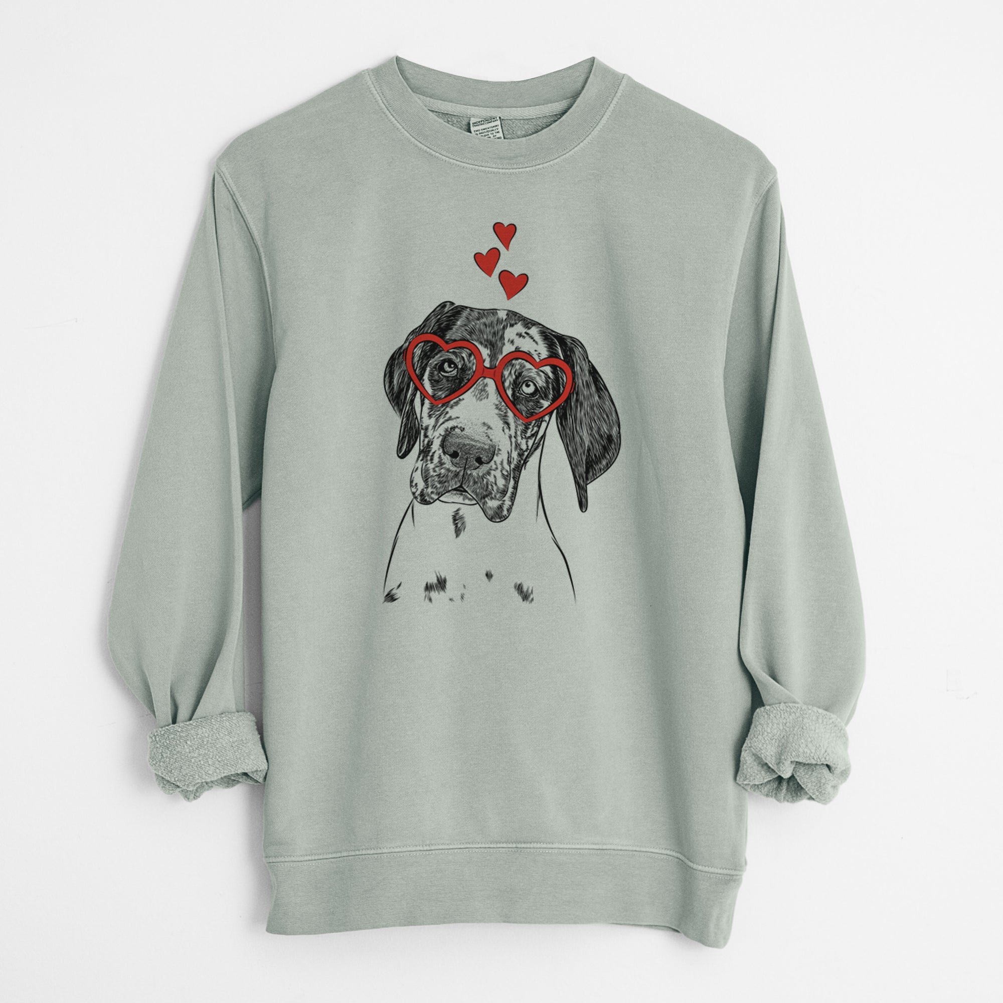 Valentine Nyx the Great Dane - Unisex Pigment Dyed Crew Sweatshirt