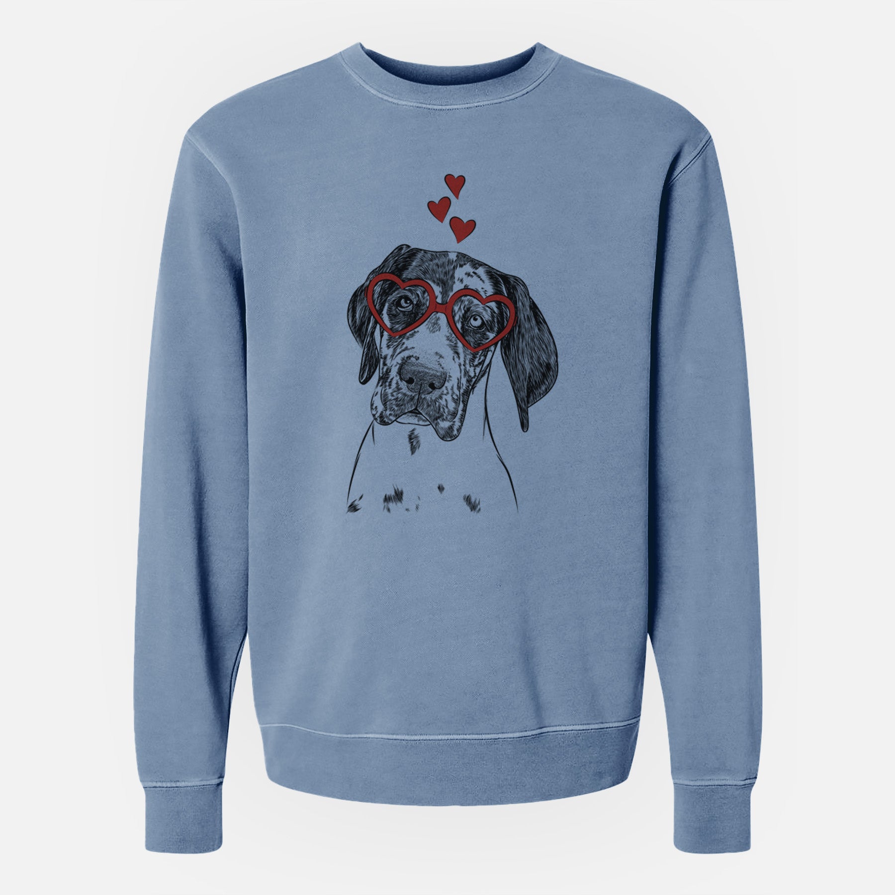 Valentine Nyx the Great Dane - Unisex Pigment Dyed Crew Sweatshirt