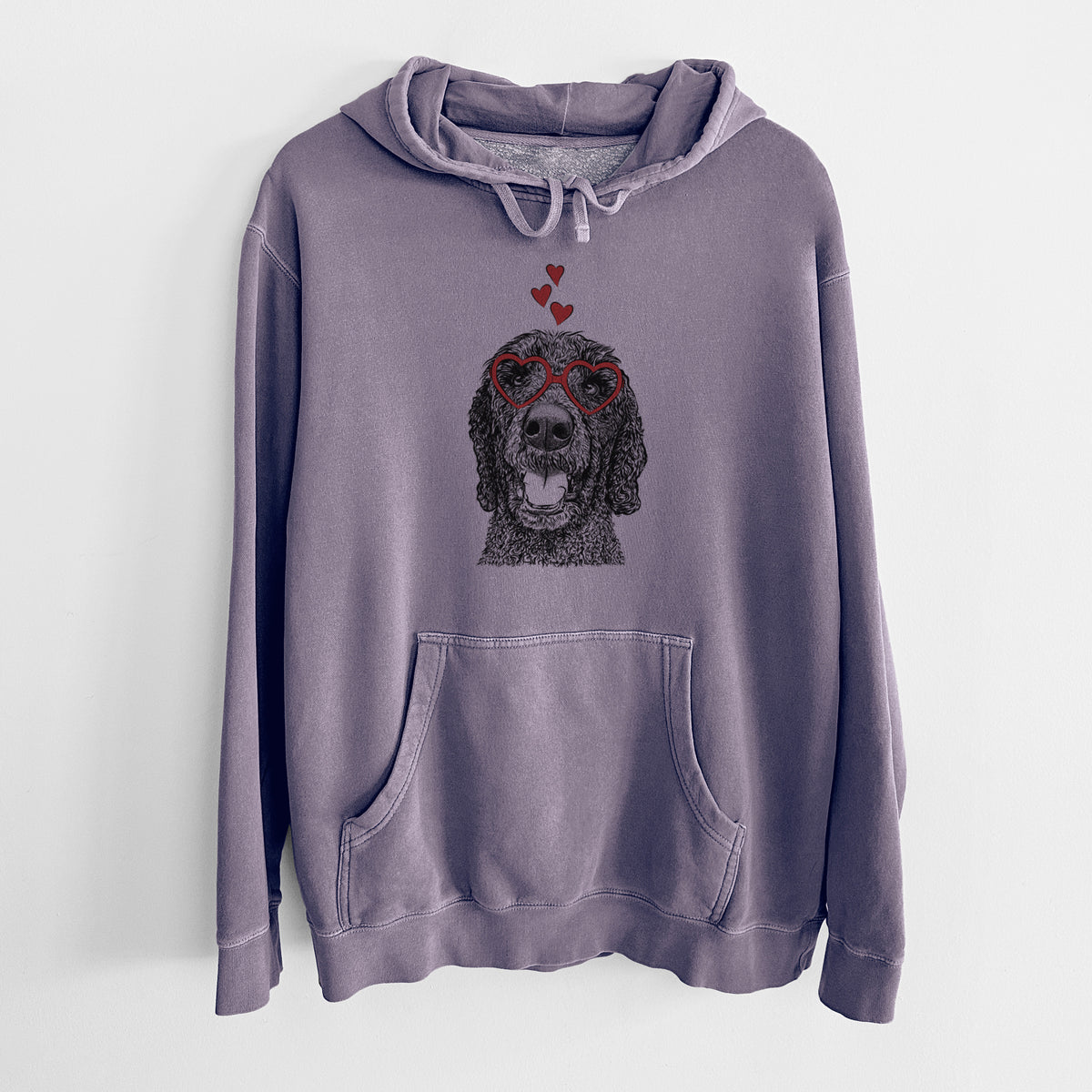 Valentine Obi James the Goldendoodle - Unisex Pigment Dyed Hoodie