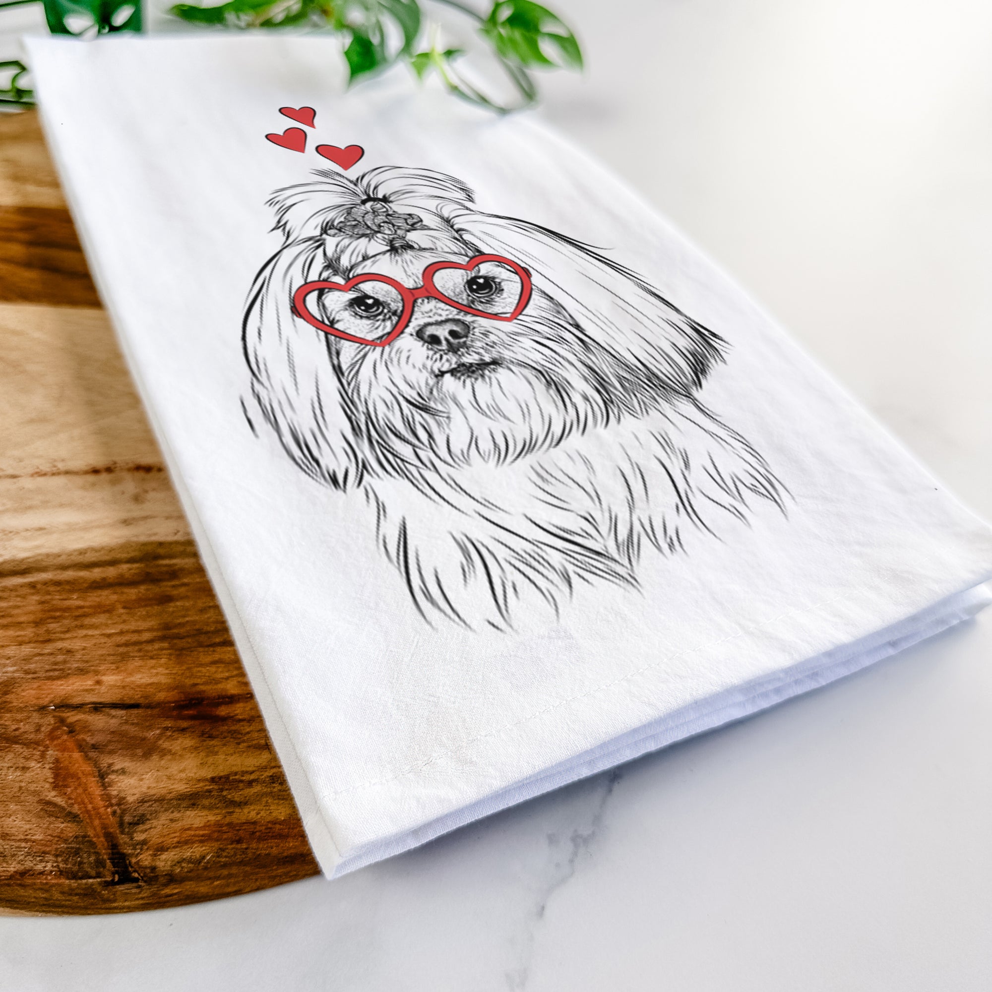 Olga the Shih Tzu Tea Towel