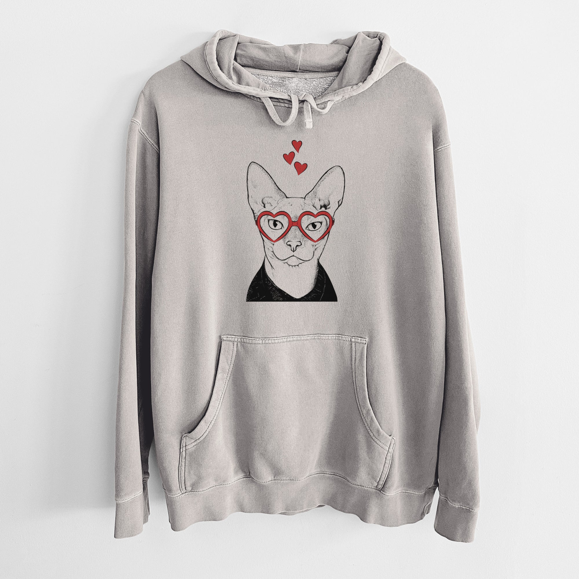 Valentine Oliver Watson the Sphynx Cat - Unisex Pigment Dyed Hoodie