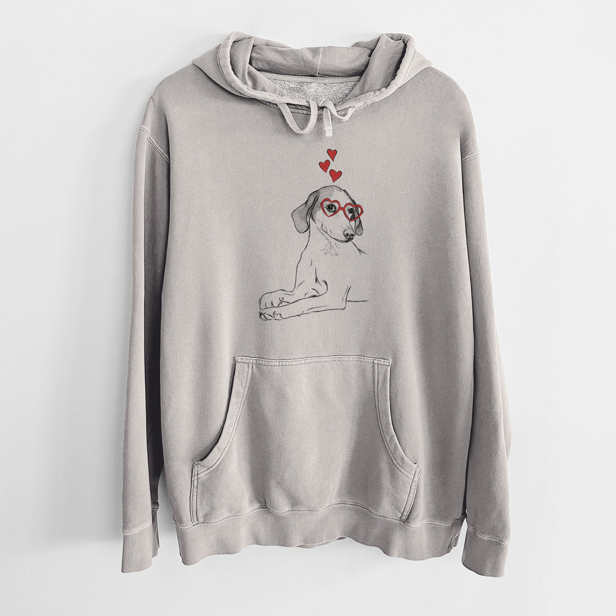Valentine Opie the Foxhound - Unisex Pigment Dyed Hoodie