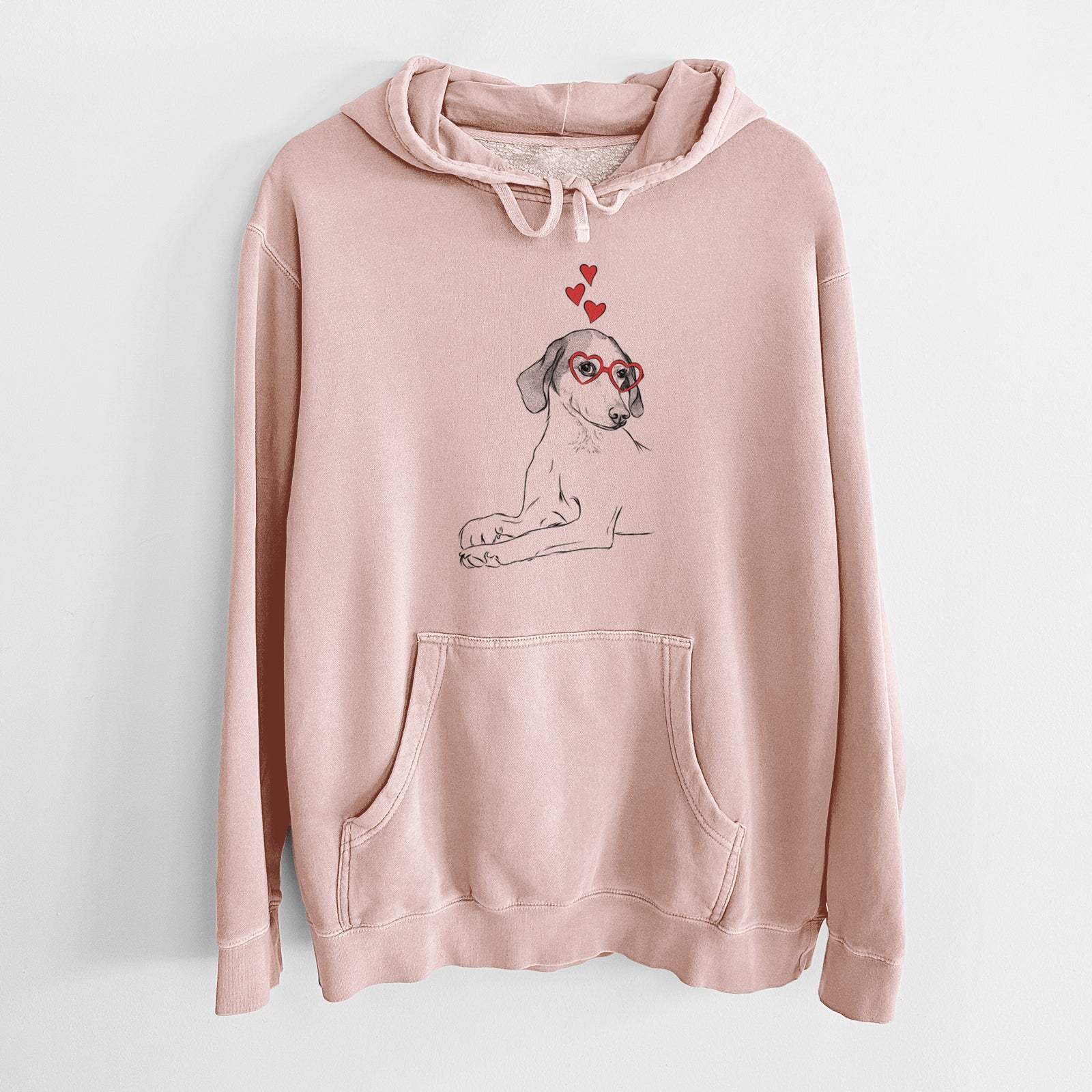 Valentine Opie the Foxhound - Unisex Pigment Dyed Hoodie