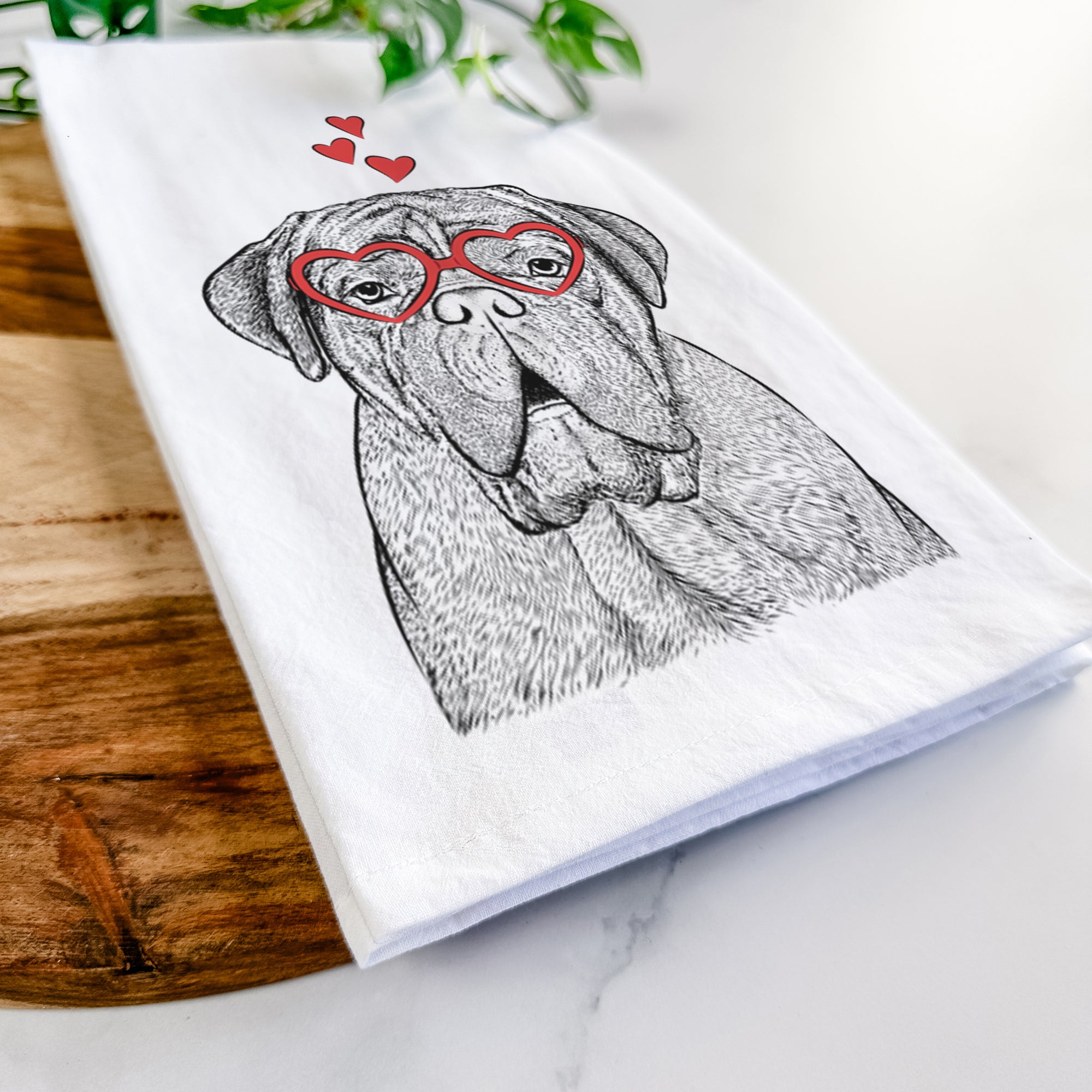 Optimus the Dogue de Bordeaux Tea Towel