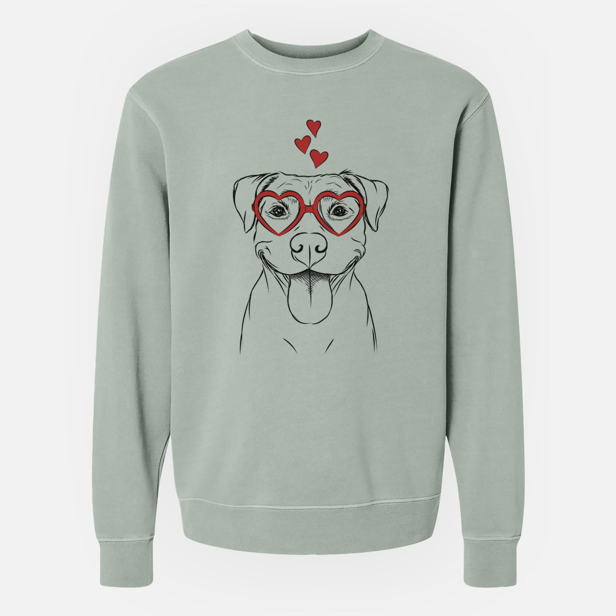 Valentine Parker the Pitbull - Unisex Pigment Dyed Crew Sweatshirt