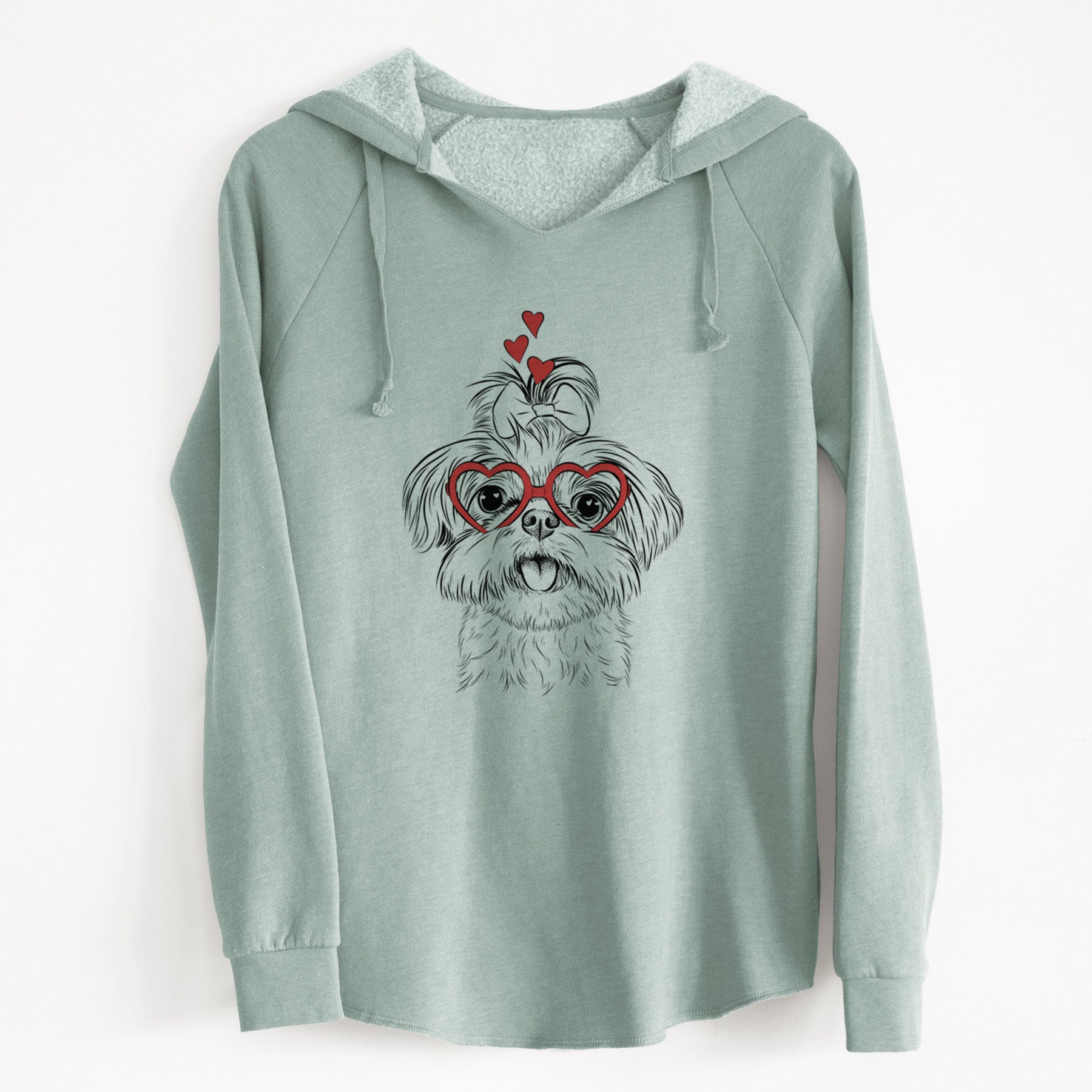 Valentine Pebbles the Shorkie - Cali Wave Hooded Sweatshirt