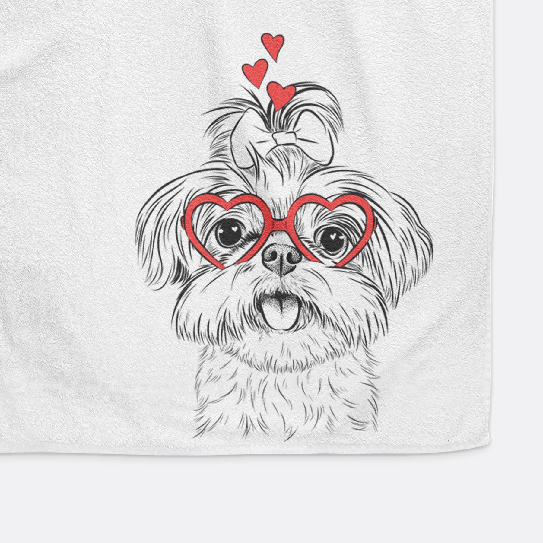 Pebbles the Shorkie Premium Hand Towel