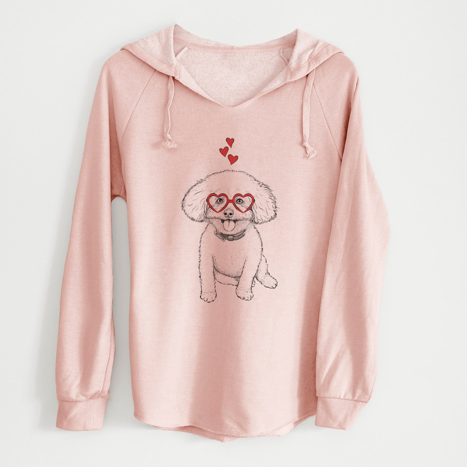 Valentine Peyton the Bichon Frise - Cali Wave Hooded Sweatshirt