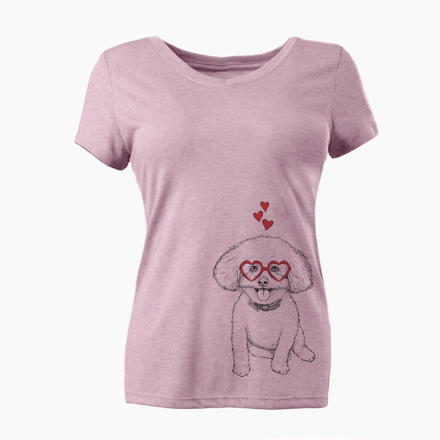 Valentine Peyton the Bichon Frise - Women's Perfect V-neck Shirt