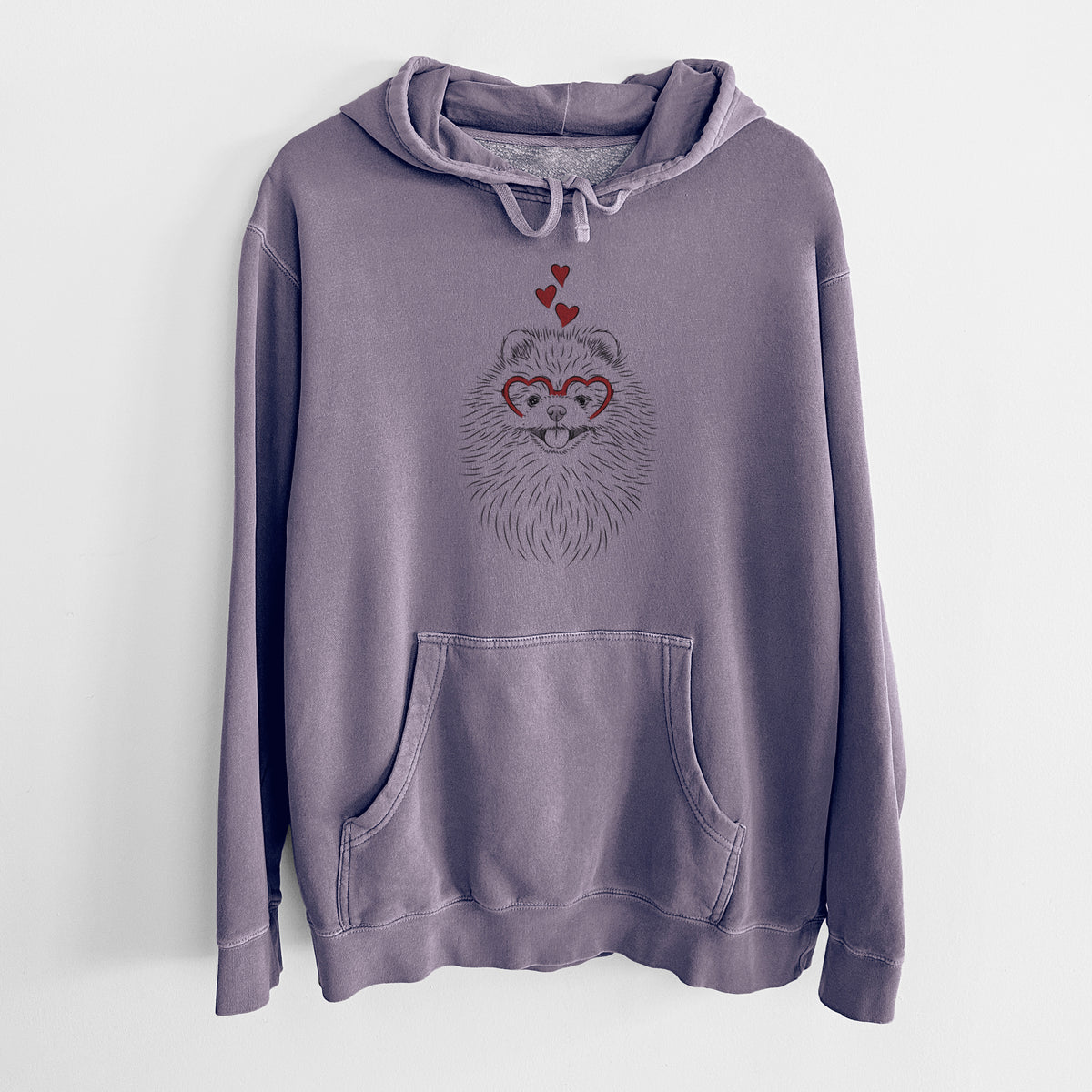 Valentine Pirro the Pomeranian - Unisex Pigment Dyed Hoodie