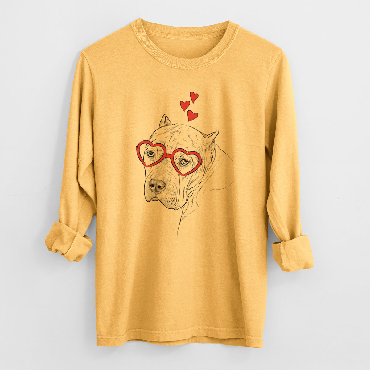 Valentine Precious the Staffordshire Terrier - Heavyweight 100% Cotton Long Sleeve