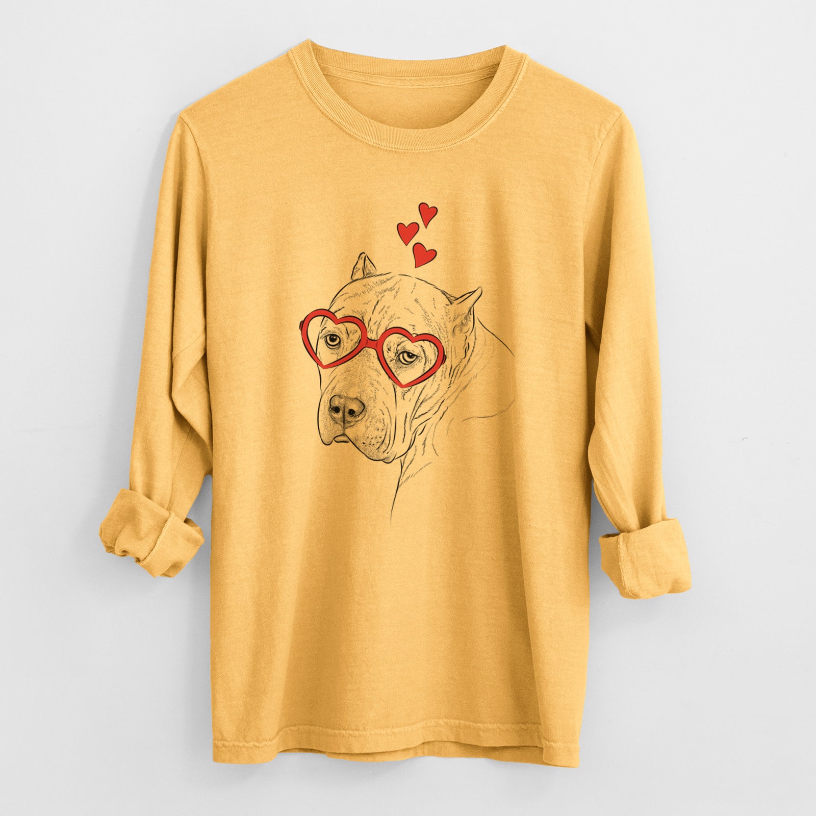 Valentine Precious the Staffordshire Terrier - Heavyweight 100% Cotton Long Sleeve