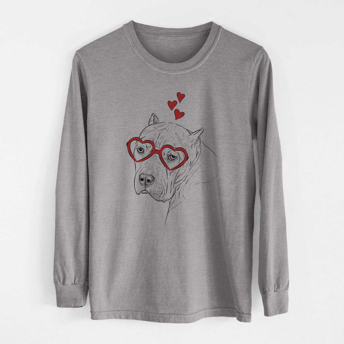 Valentine Precious the Staffordshire Terrier - Heavyweight 100% Cotton Long Sleeve
