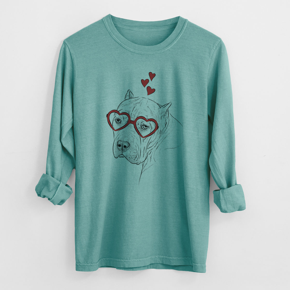 Valentine Precious the Staffordshire Terrier - Heavyweight 100% Cotton Long Sleeve