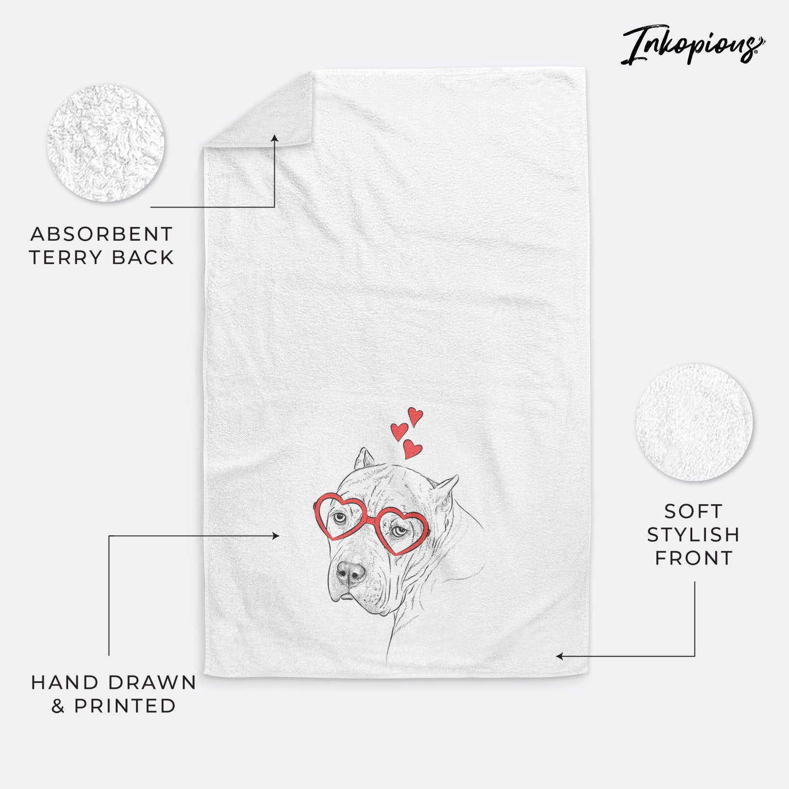 Precious the Staffordshire Terrier Decorative Hand Towel