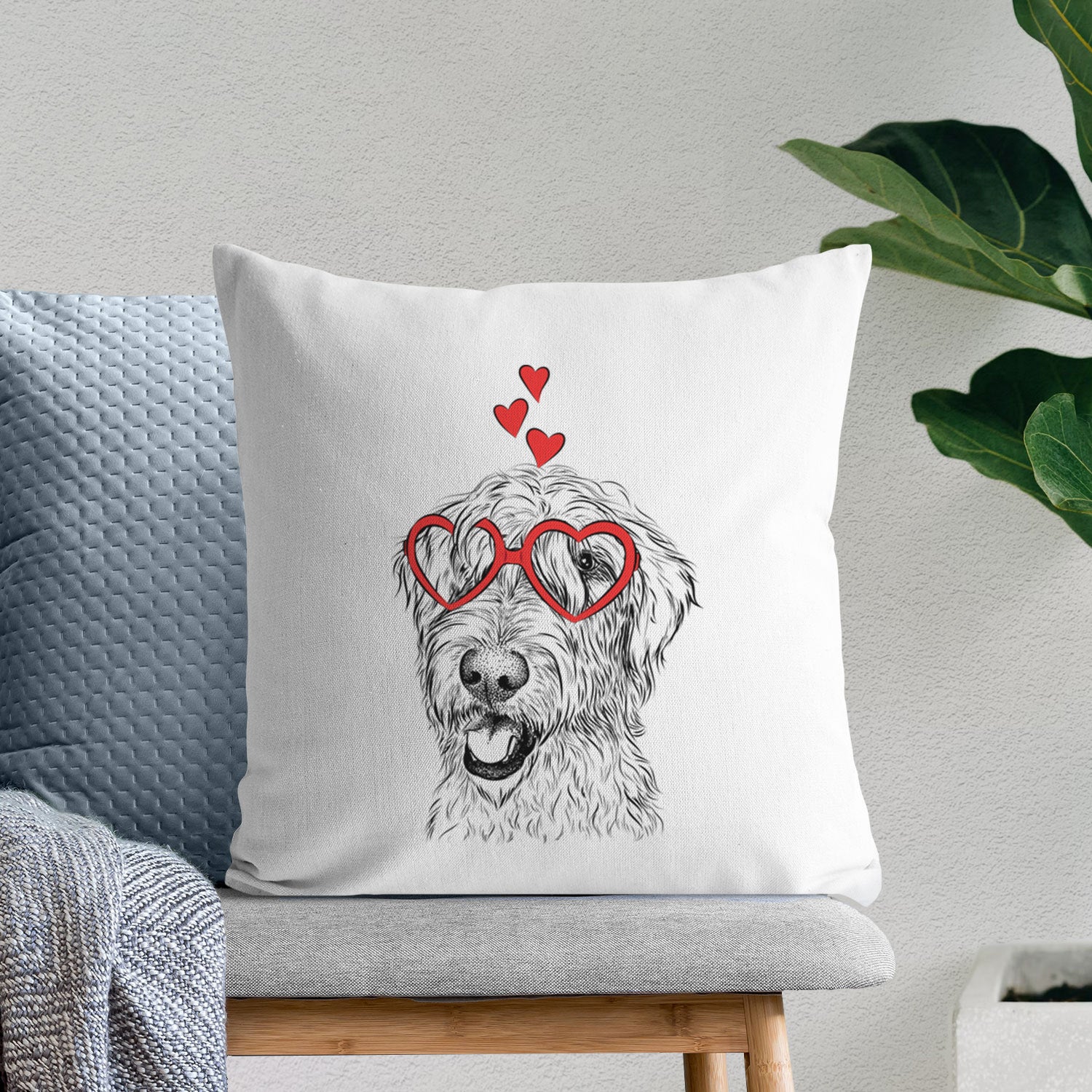 Ragnar the Irish Wolfhound - Throw Pillow Cover
